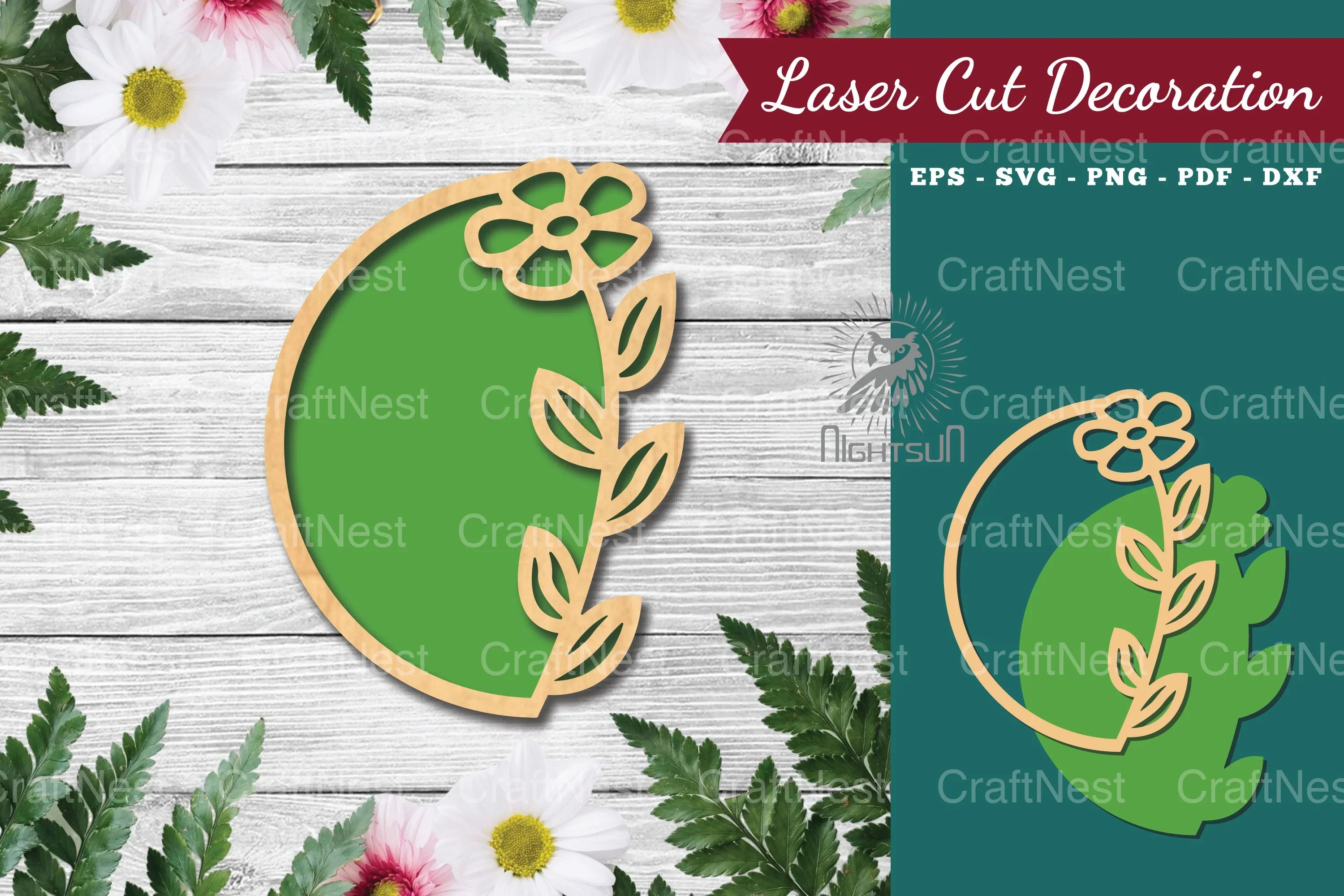 Flower Sign Laser Cut Decoration Bundle