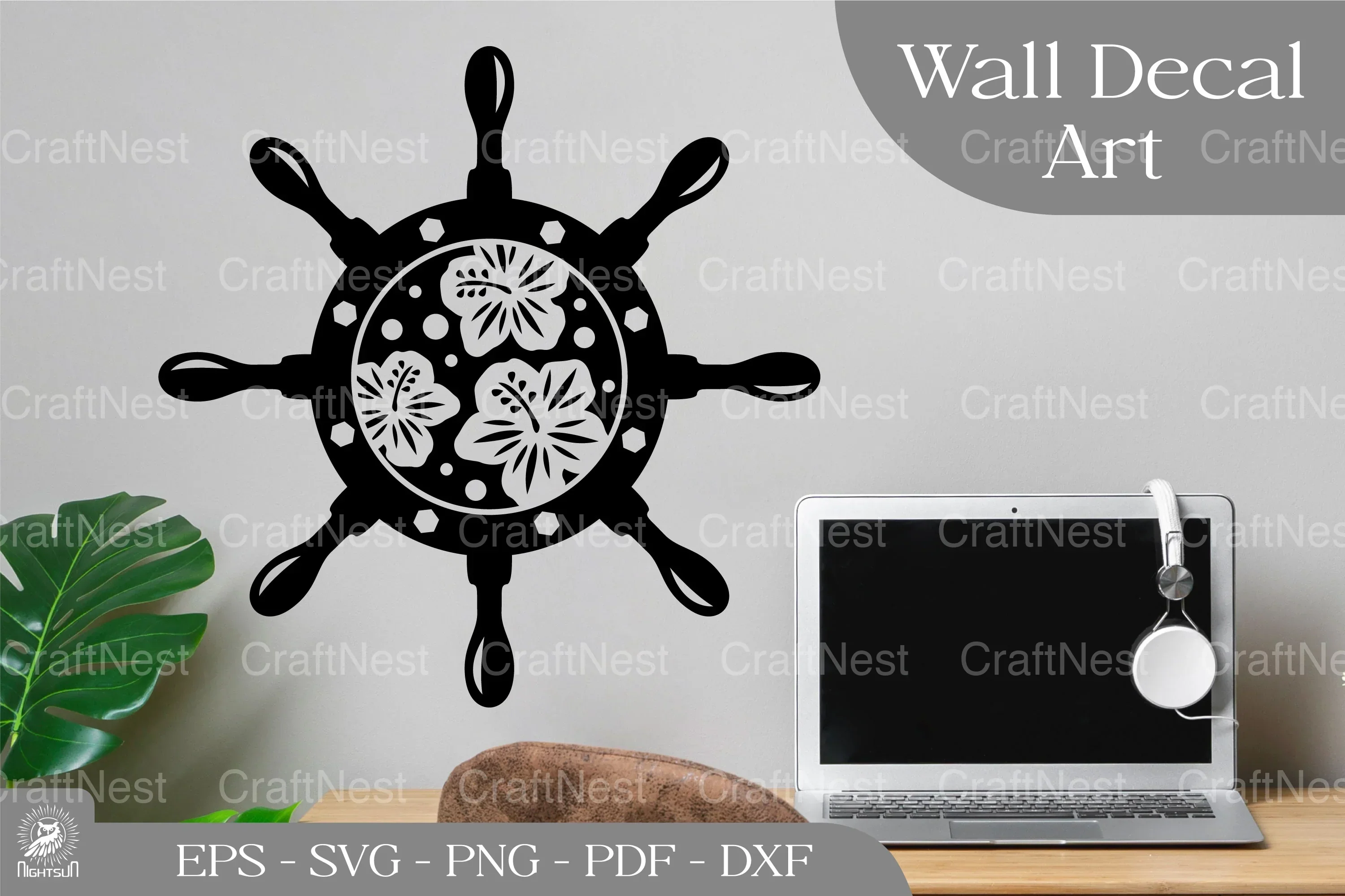 Flower Summer Wall Decal Clipart Bundle