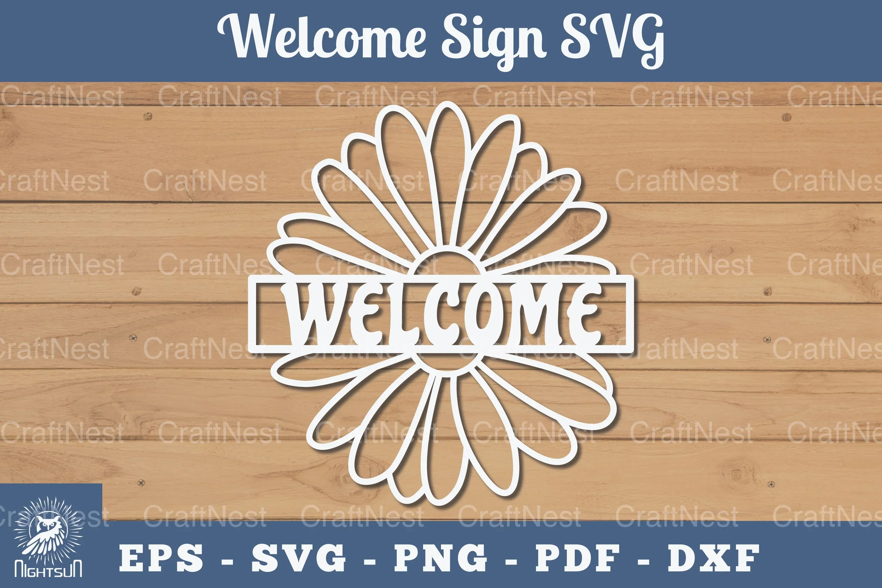 Flower Welcome Sign Papercut SVG Bundle