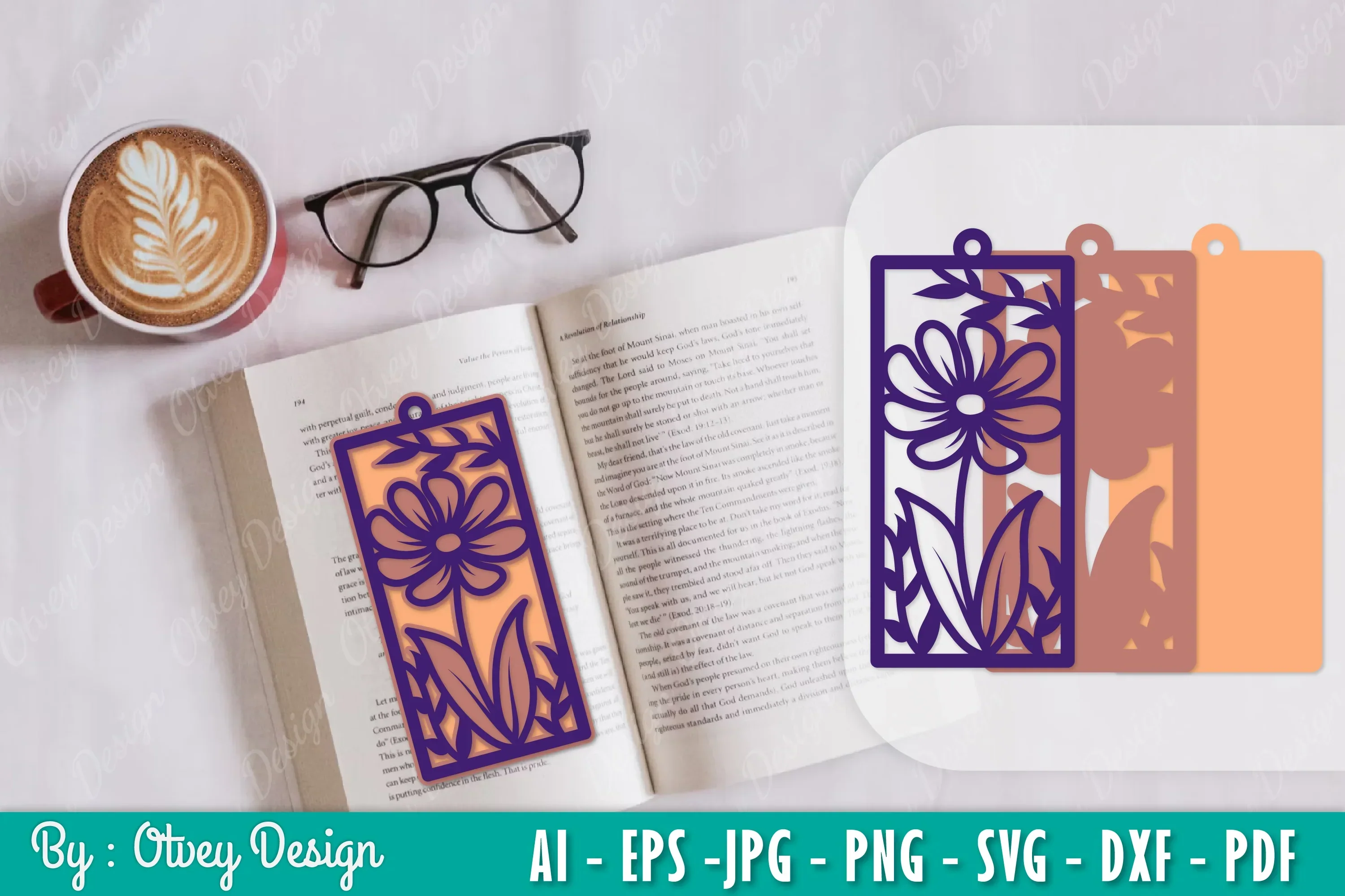 Flowers Bookmark SVG Bundle