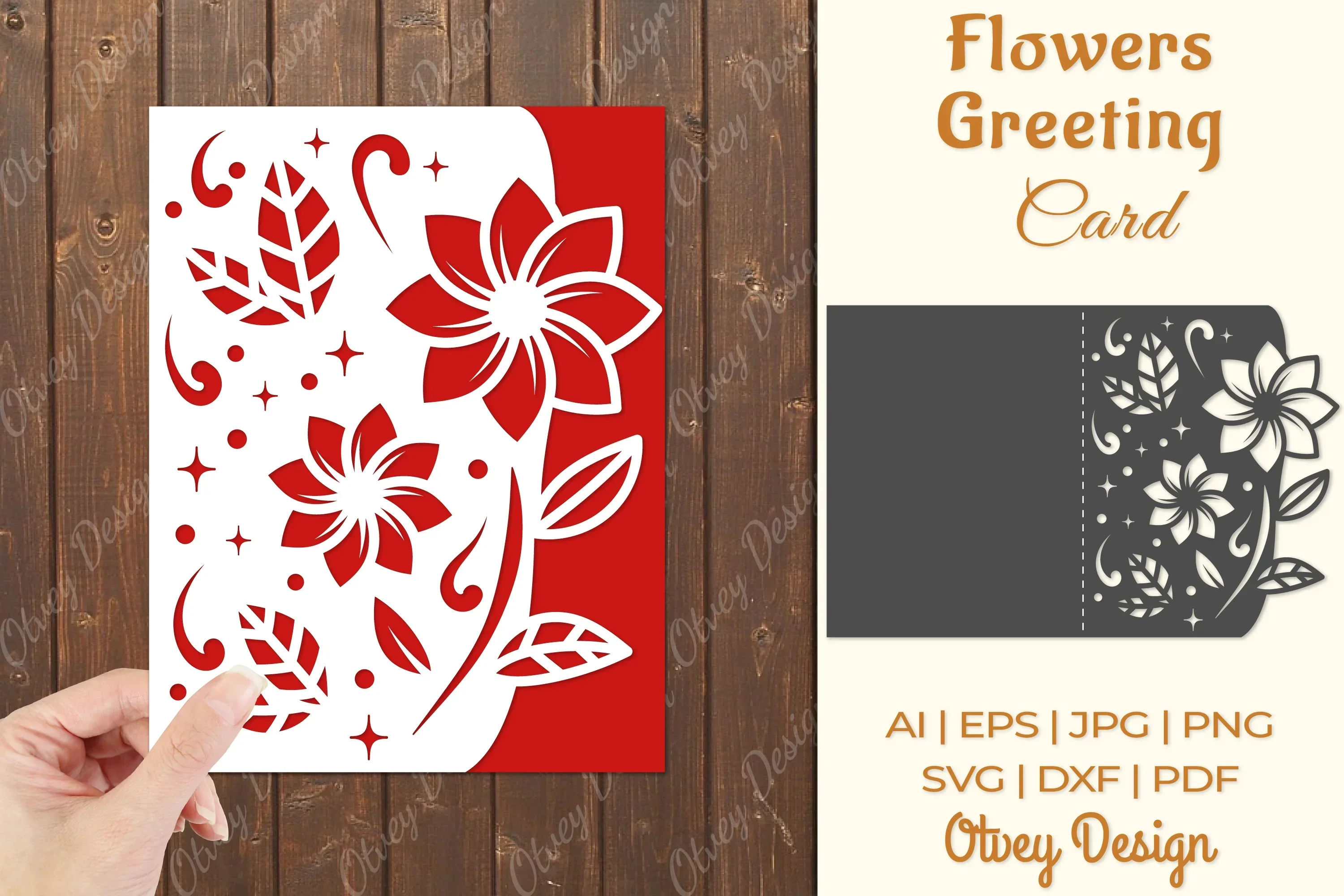Flowers Card Cover Paper Cut SVG Bundle