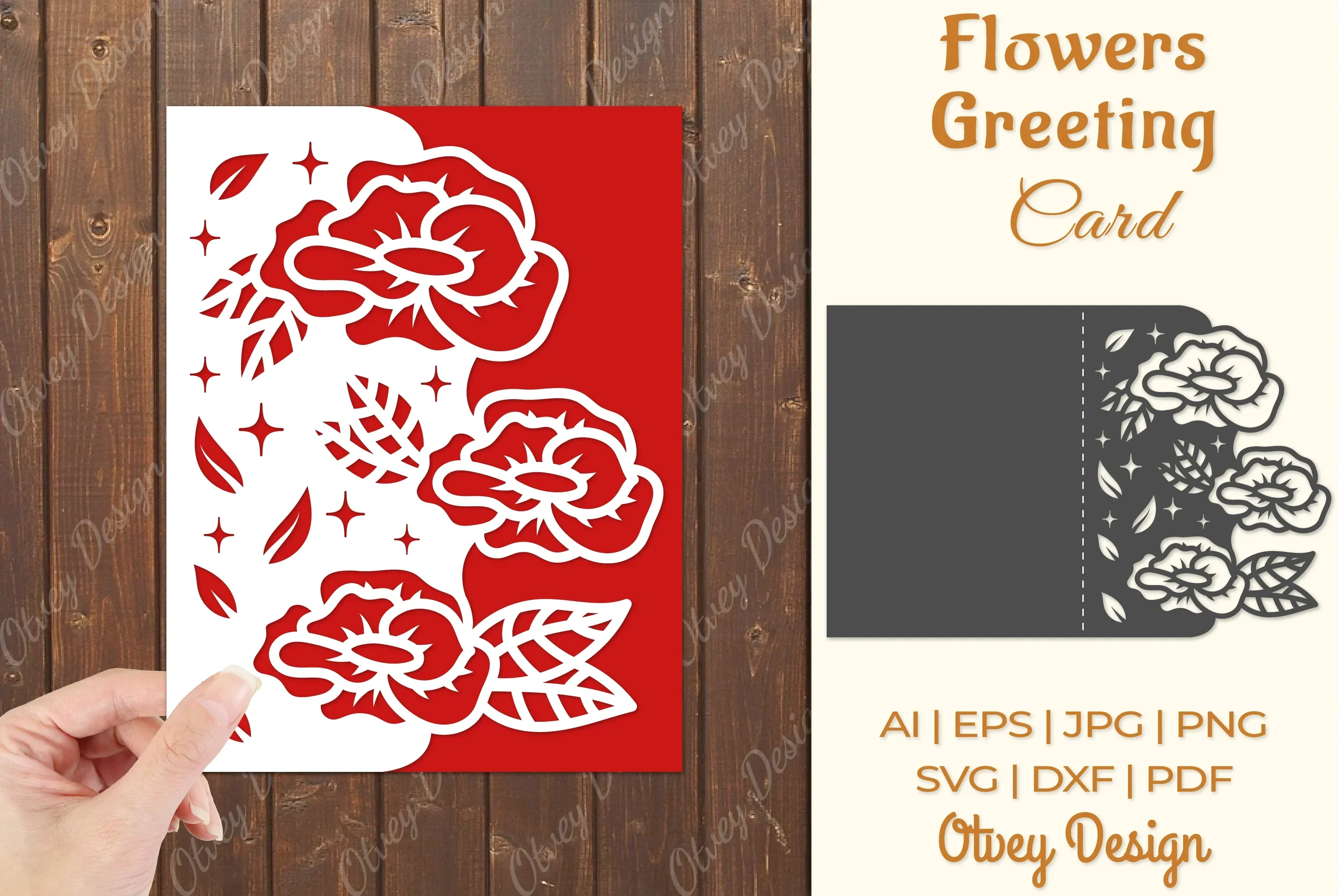 Flowers Card Cover Paper Cut SVG Bundle