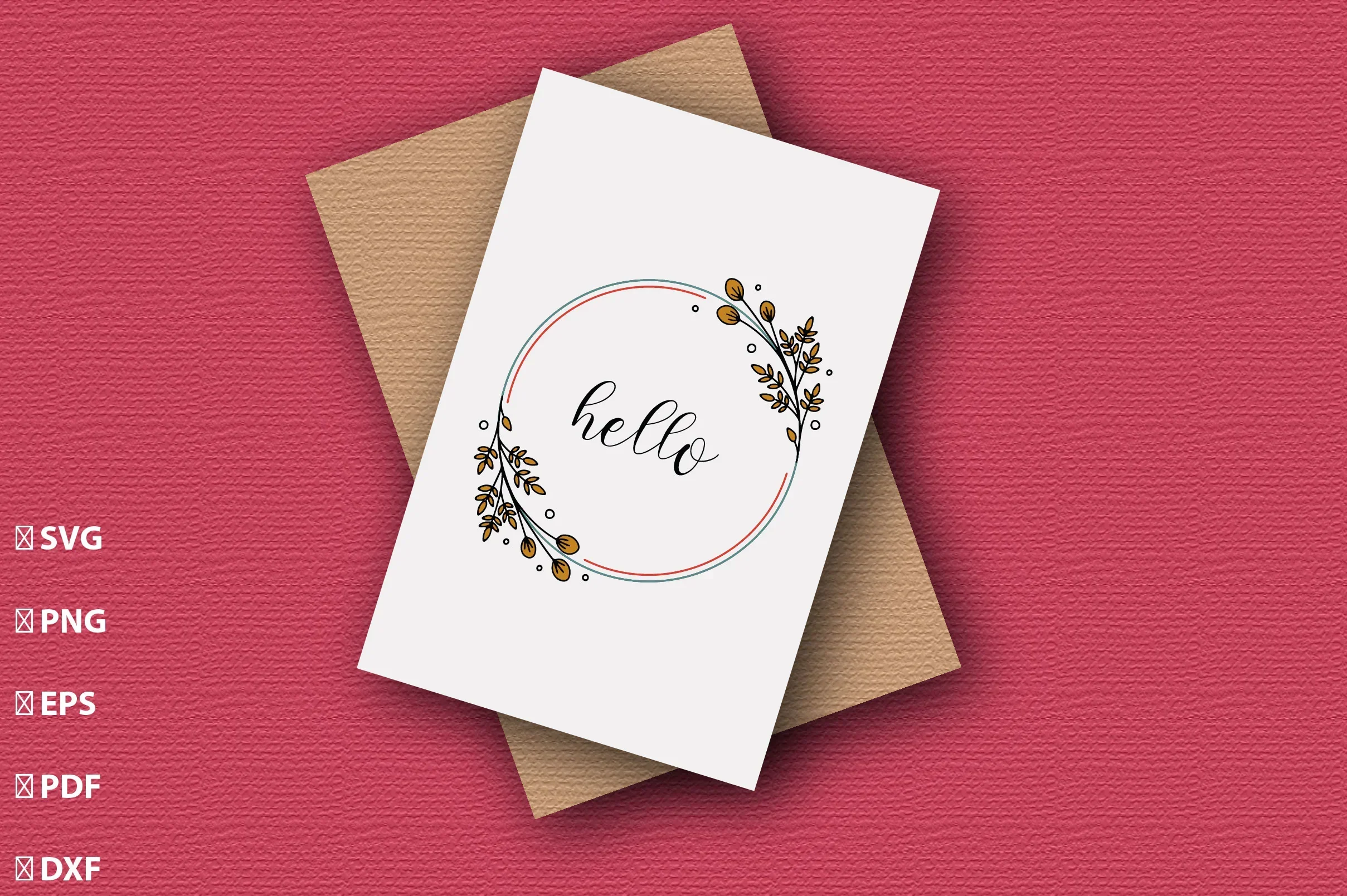 Flowers Card Flowers Illustrations With Recycled Envelope Bundle - Image 9