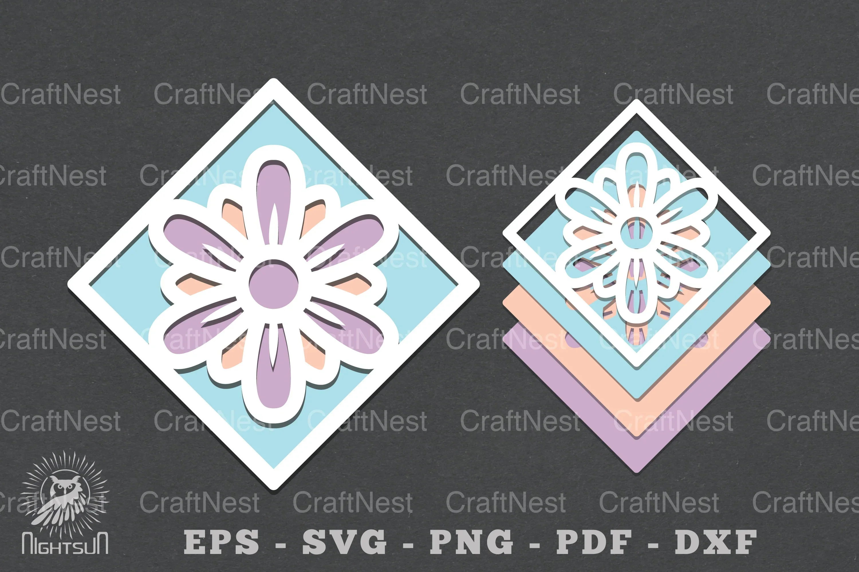 Flowers Layered Papercut SVG Bundle