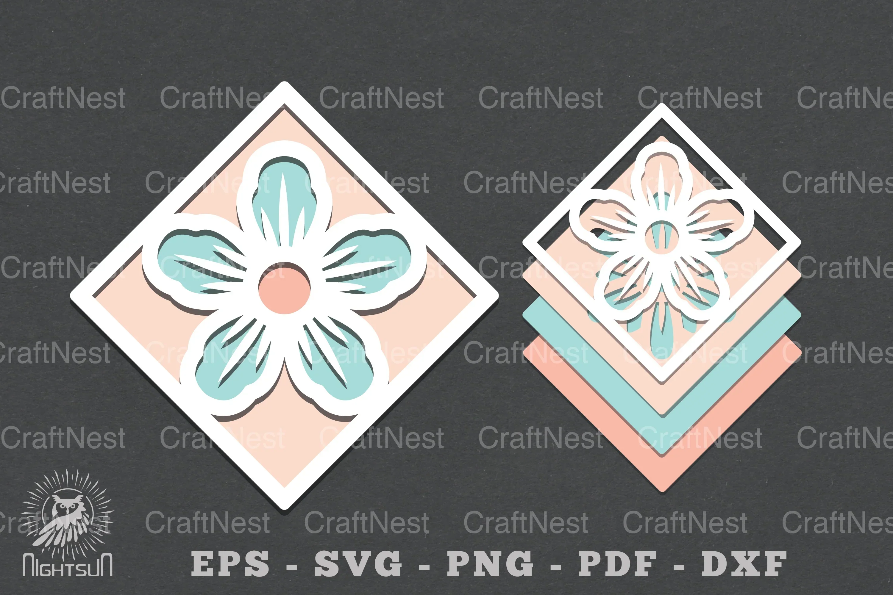 Flowers Layered Papercut SVG Bundle