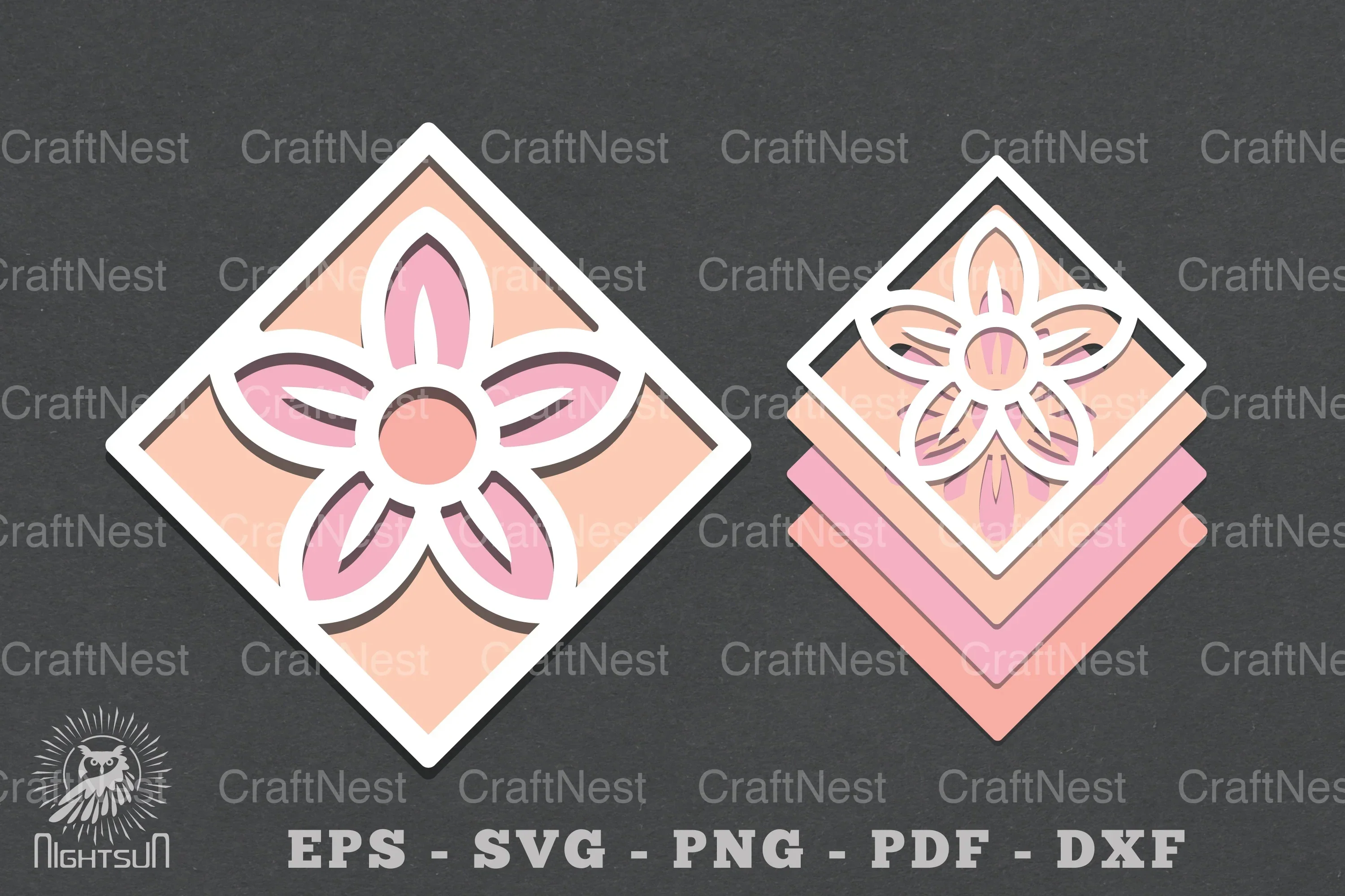 Flowers Layered Papercut SVG Bundle