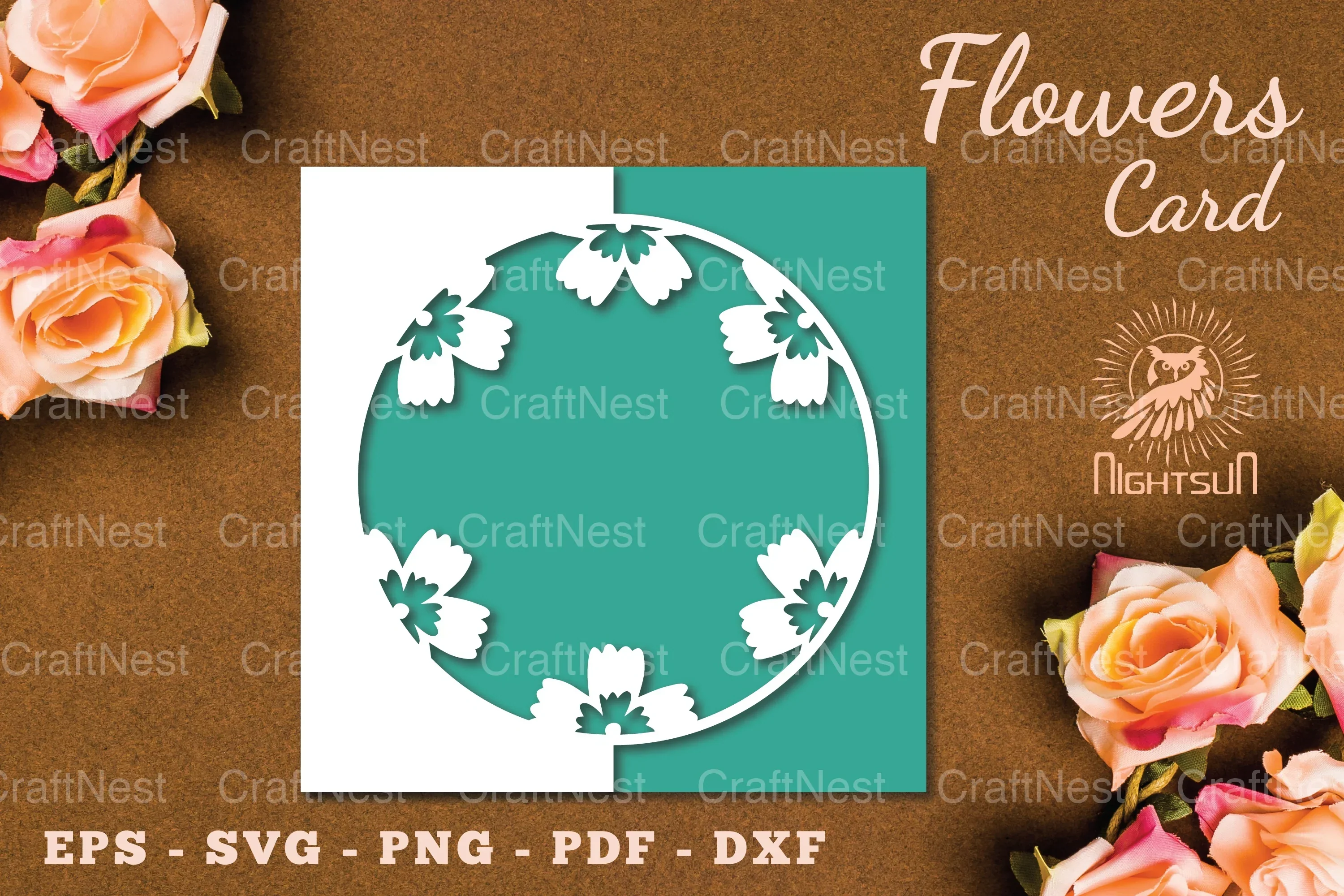 Flowers Papercut Card SVG Bundle