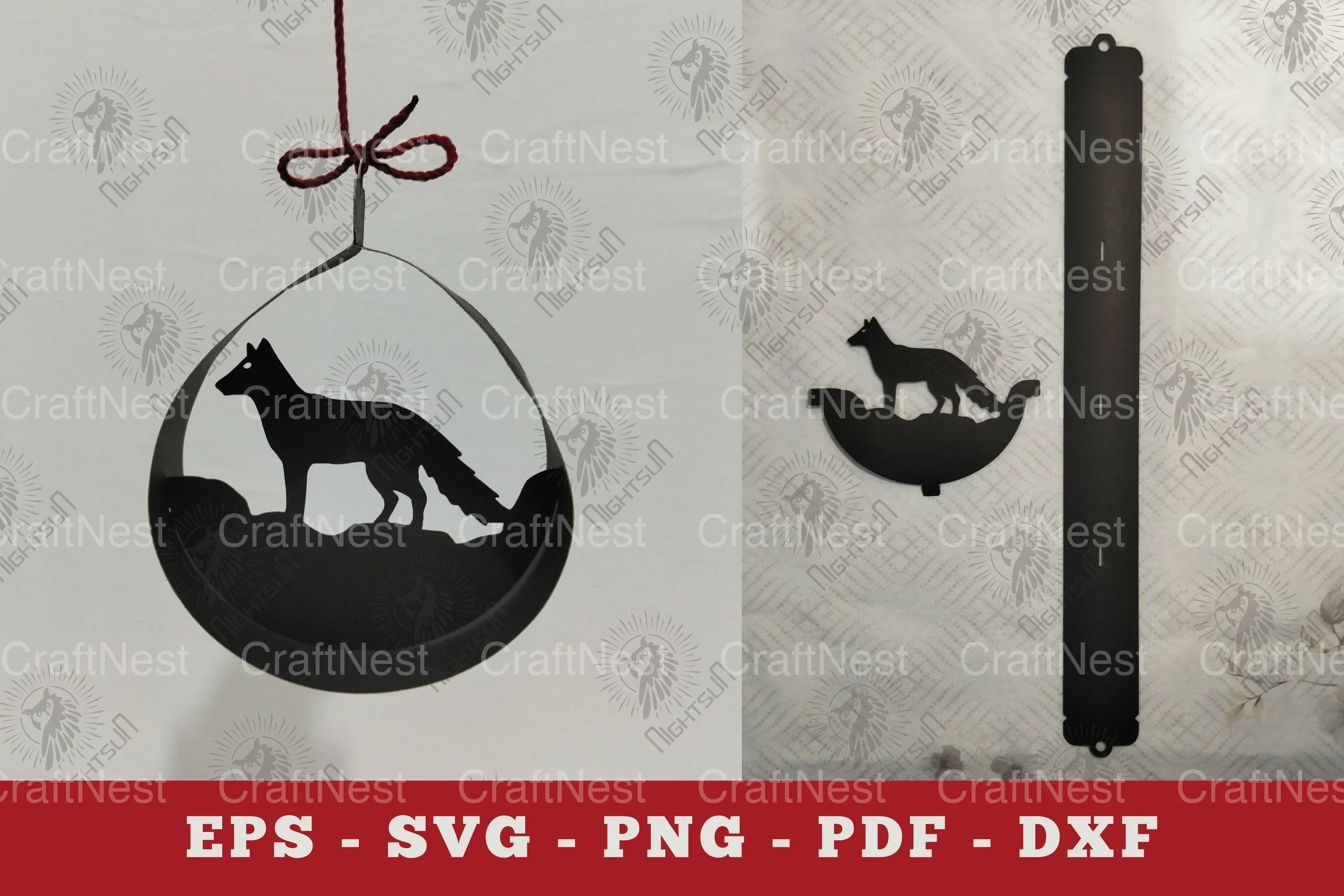 Fox Papercut Ornament Clipart Bundle