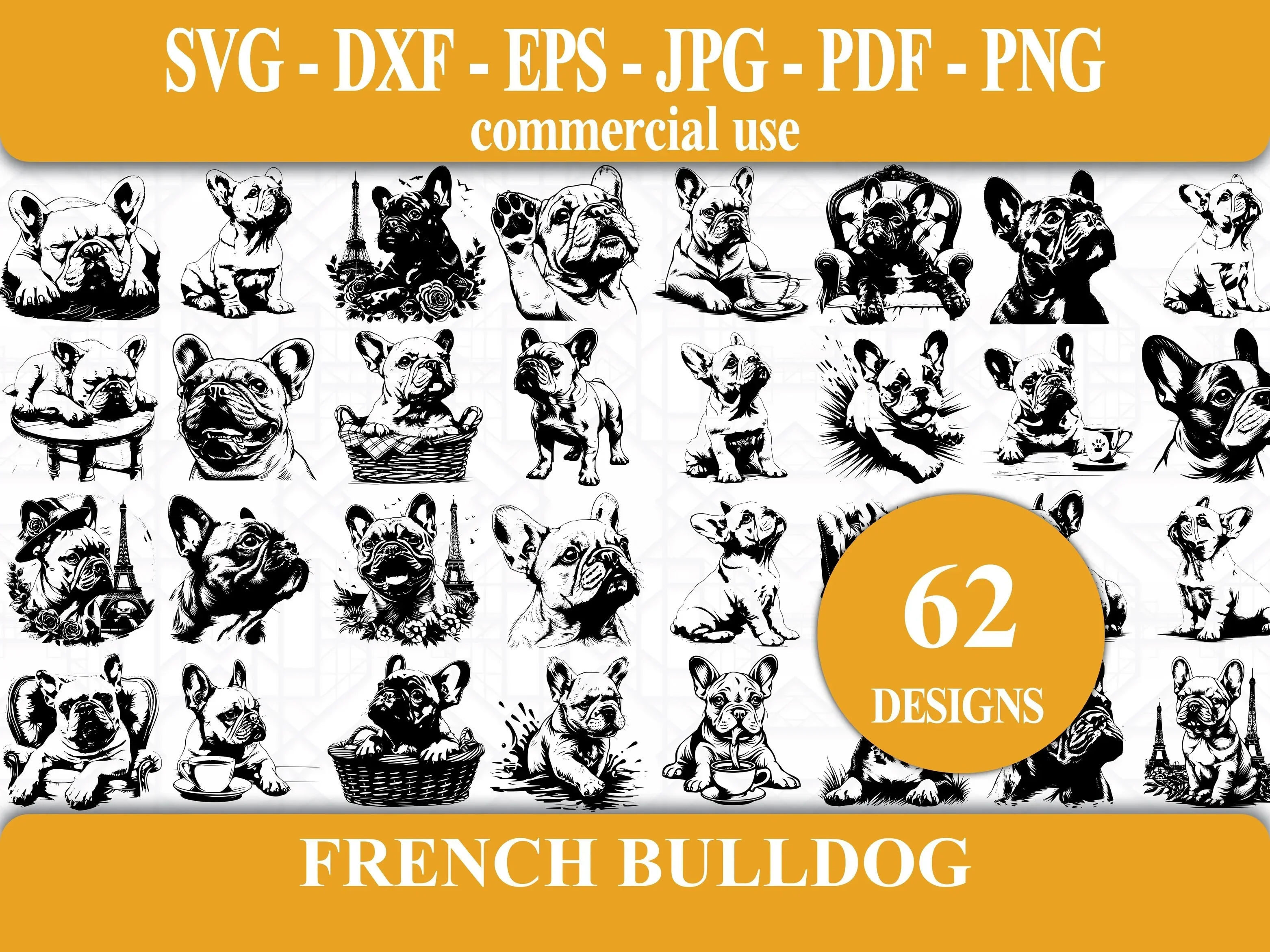 French Bulldog SVG Bundle