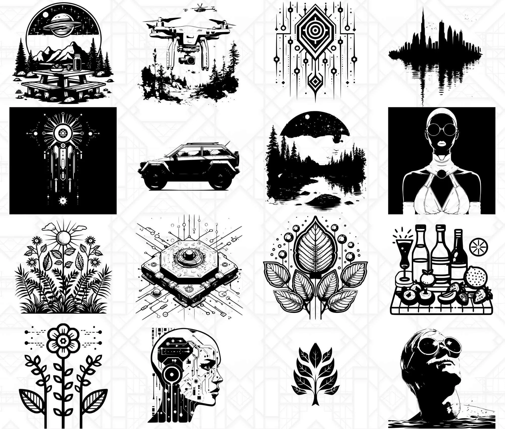 Futuristic Summer SVG Bundle - Image 3