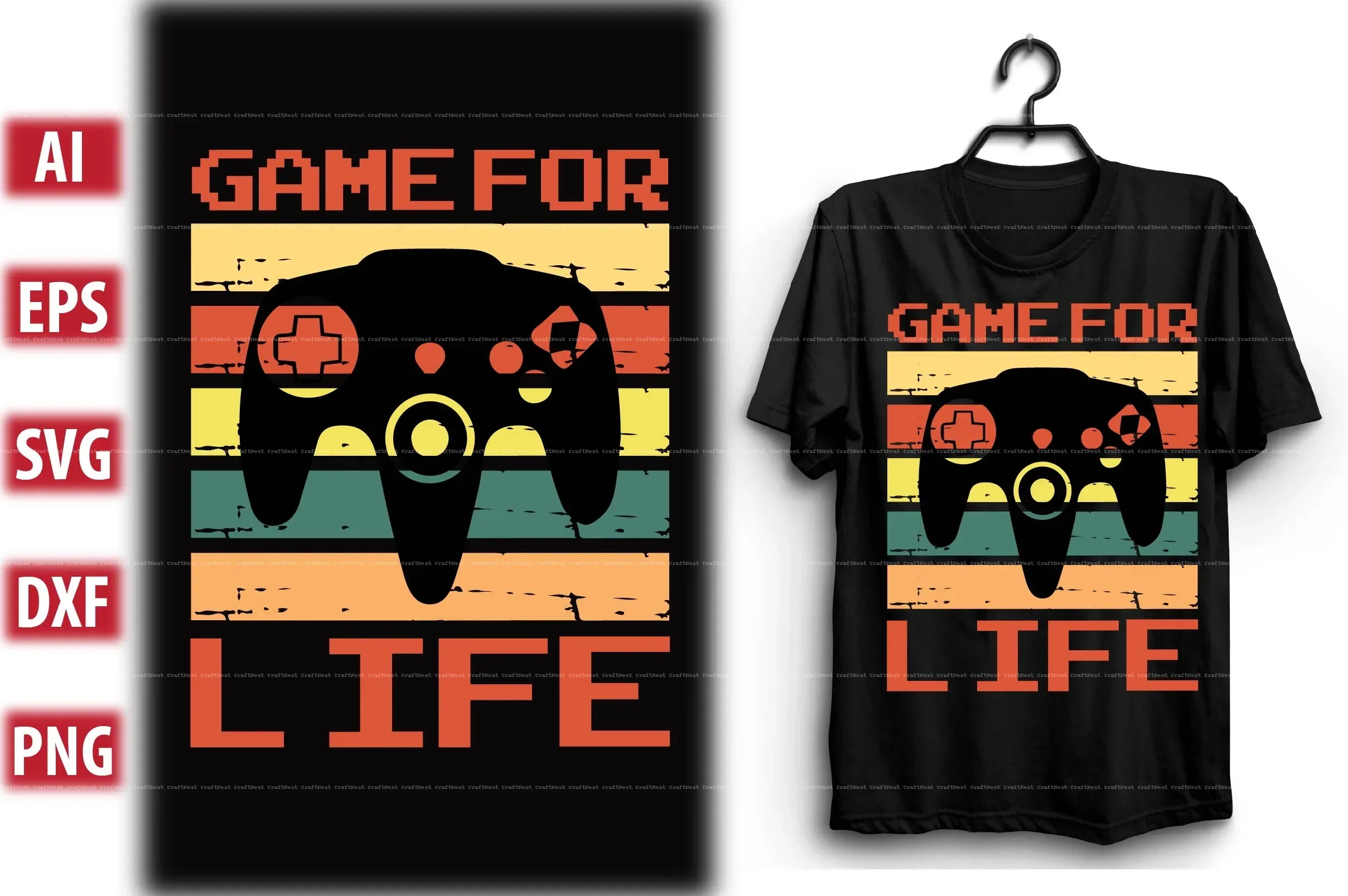Gaming T-Shirt Design SVG Bundle - Image 7
