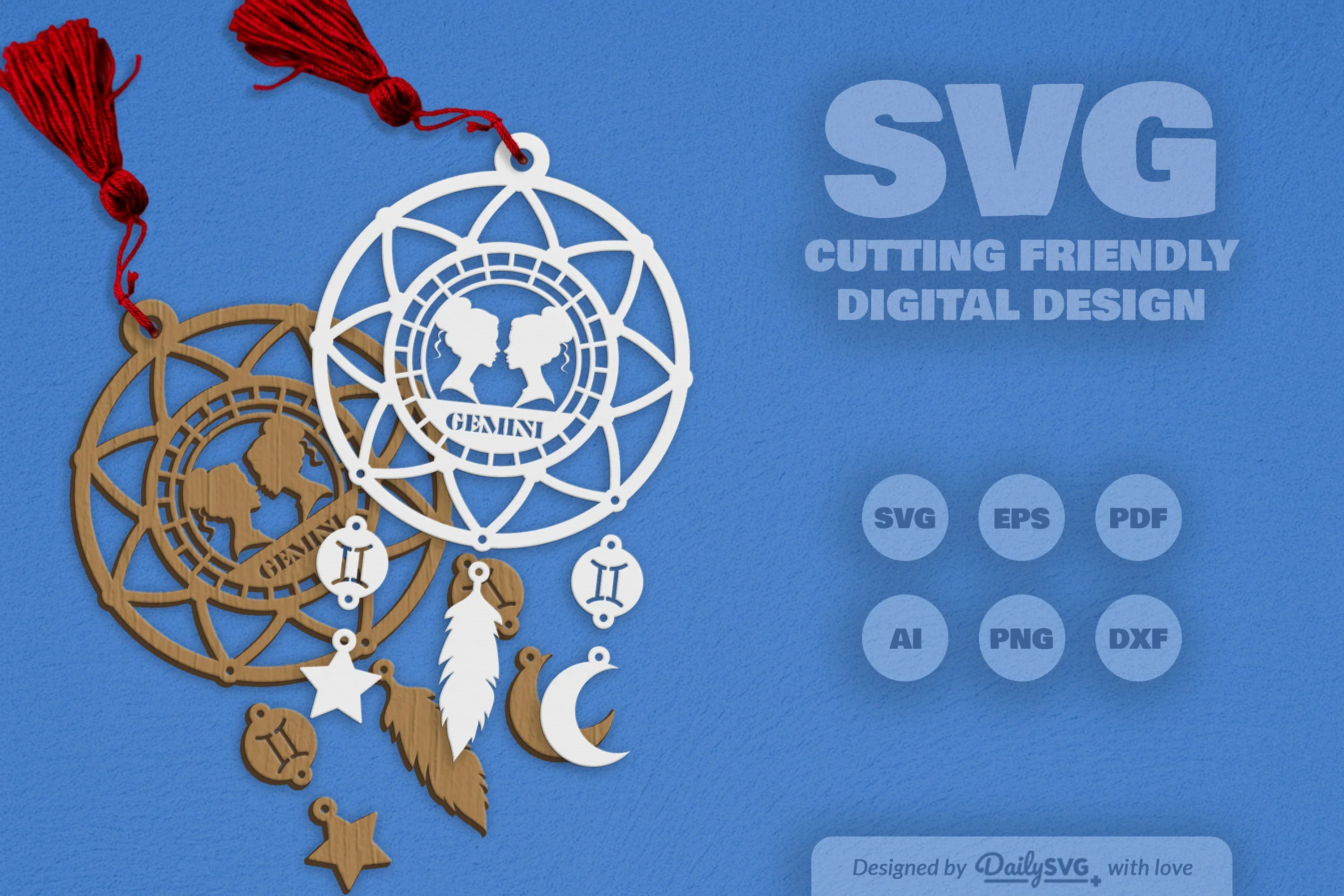 Gemini Dream Catcher Set SVG Bundle - Image 2