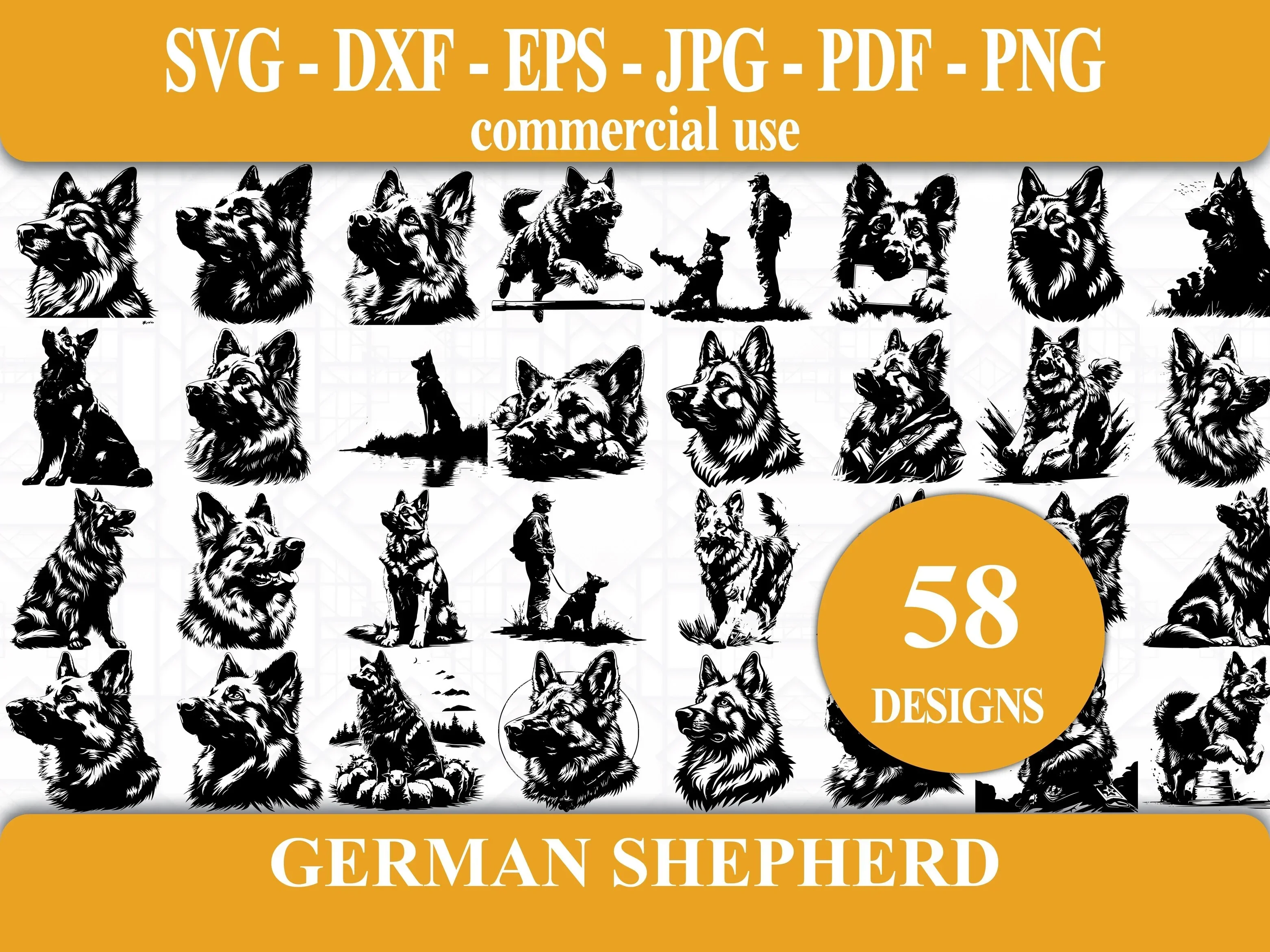 German Shepherd SVG Bundle