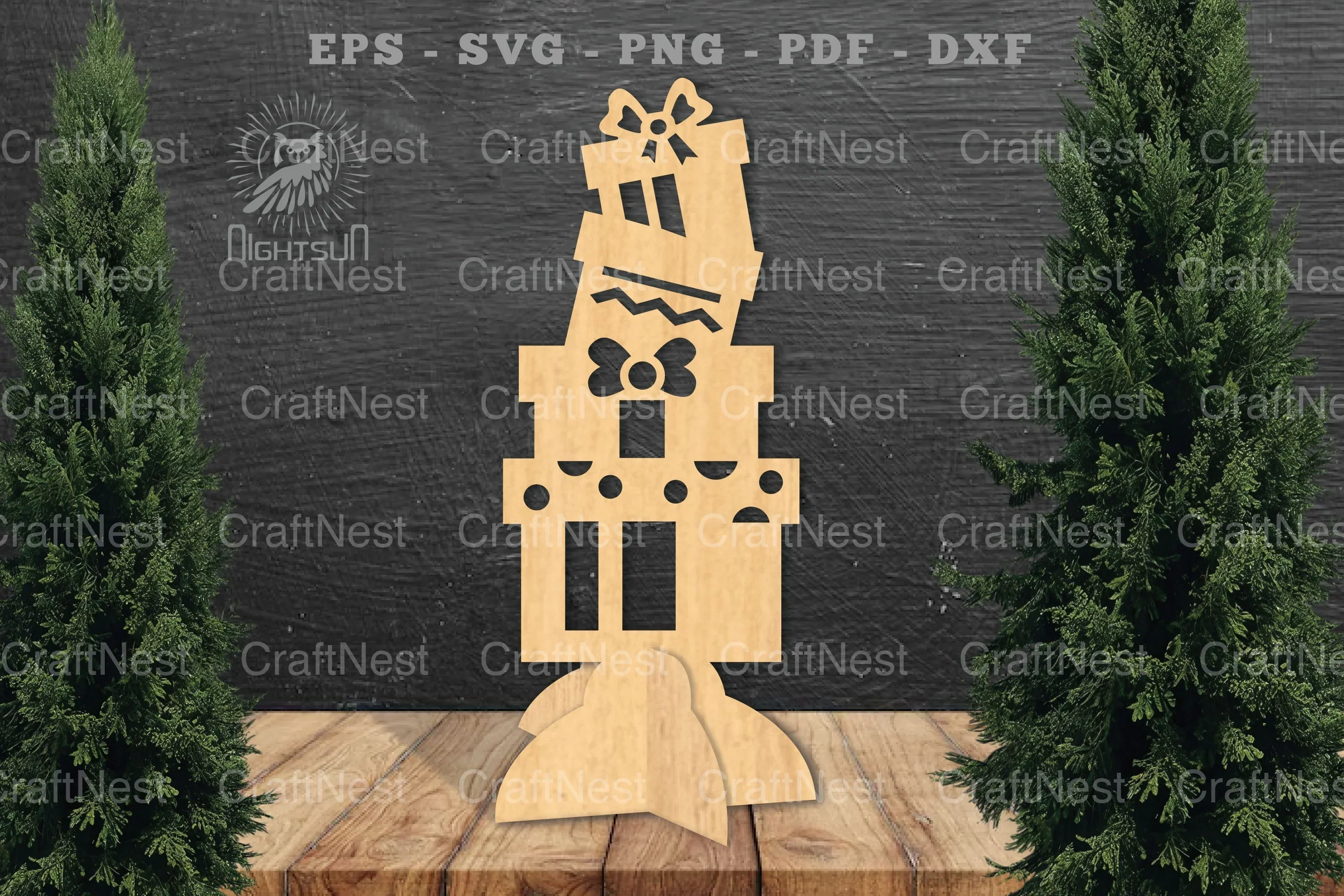 Gift Box Laser Cut Home Decor Clipart Bundle