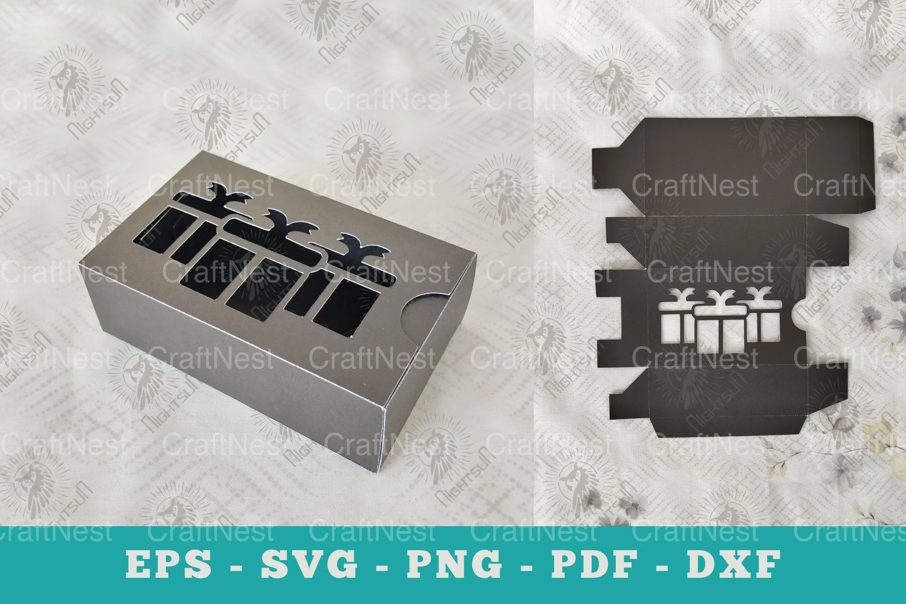 Gift Box Papercut Craft SVG Bundle