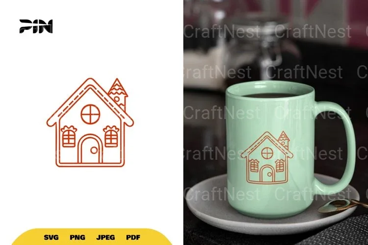 Gingerbread House Doodle SVG Bundle