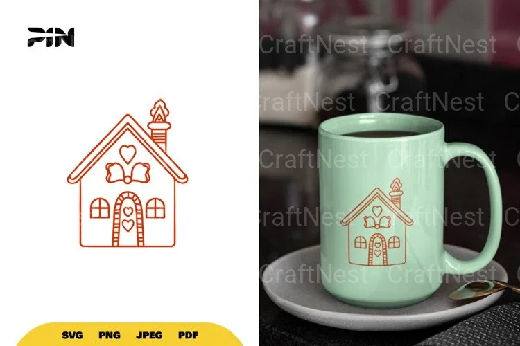 Gingerbread House Doodle SVG Bundle