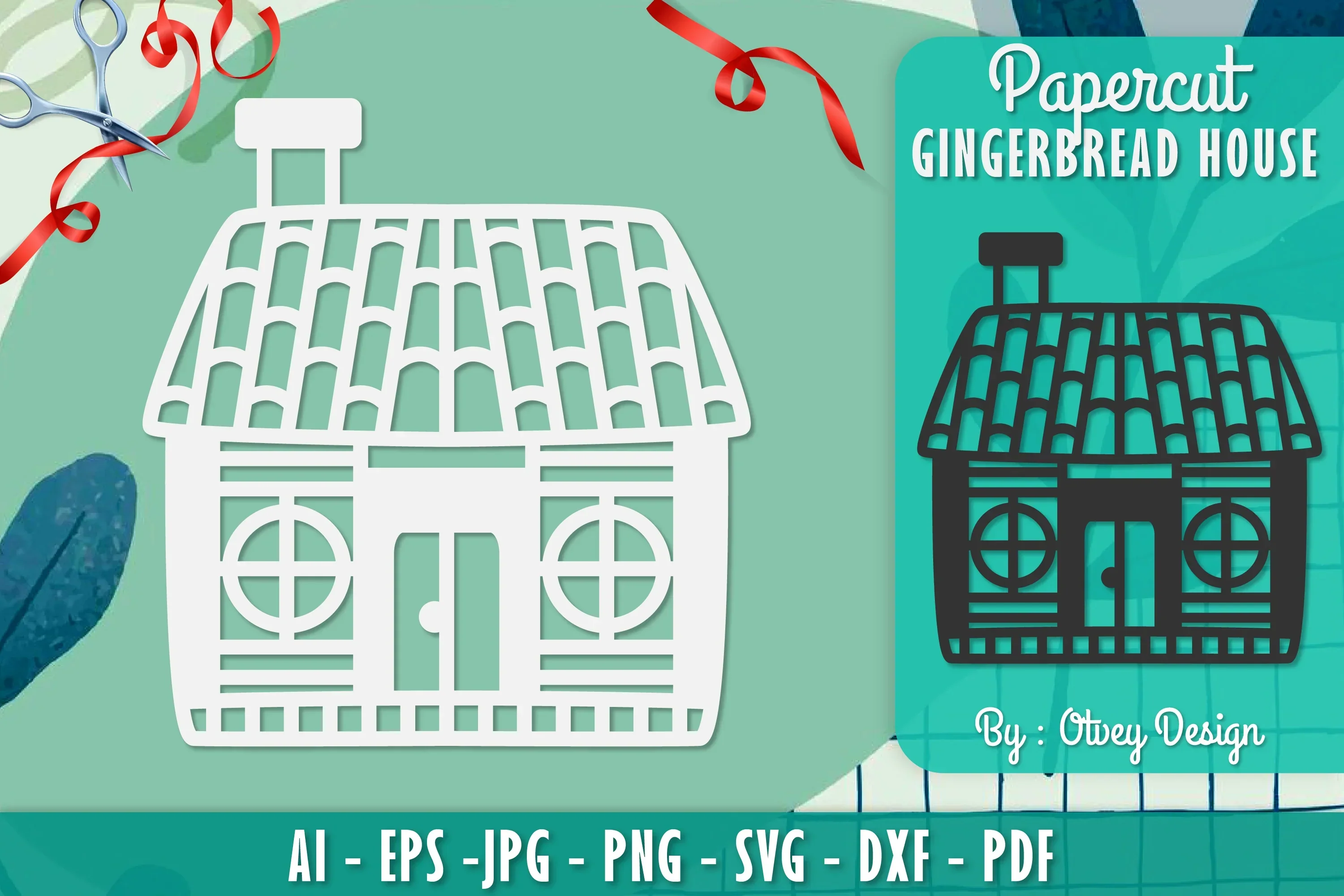 Gingerbread House Papercut SVG Bundle