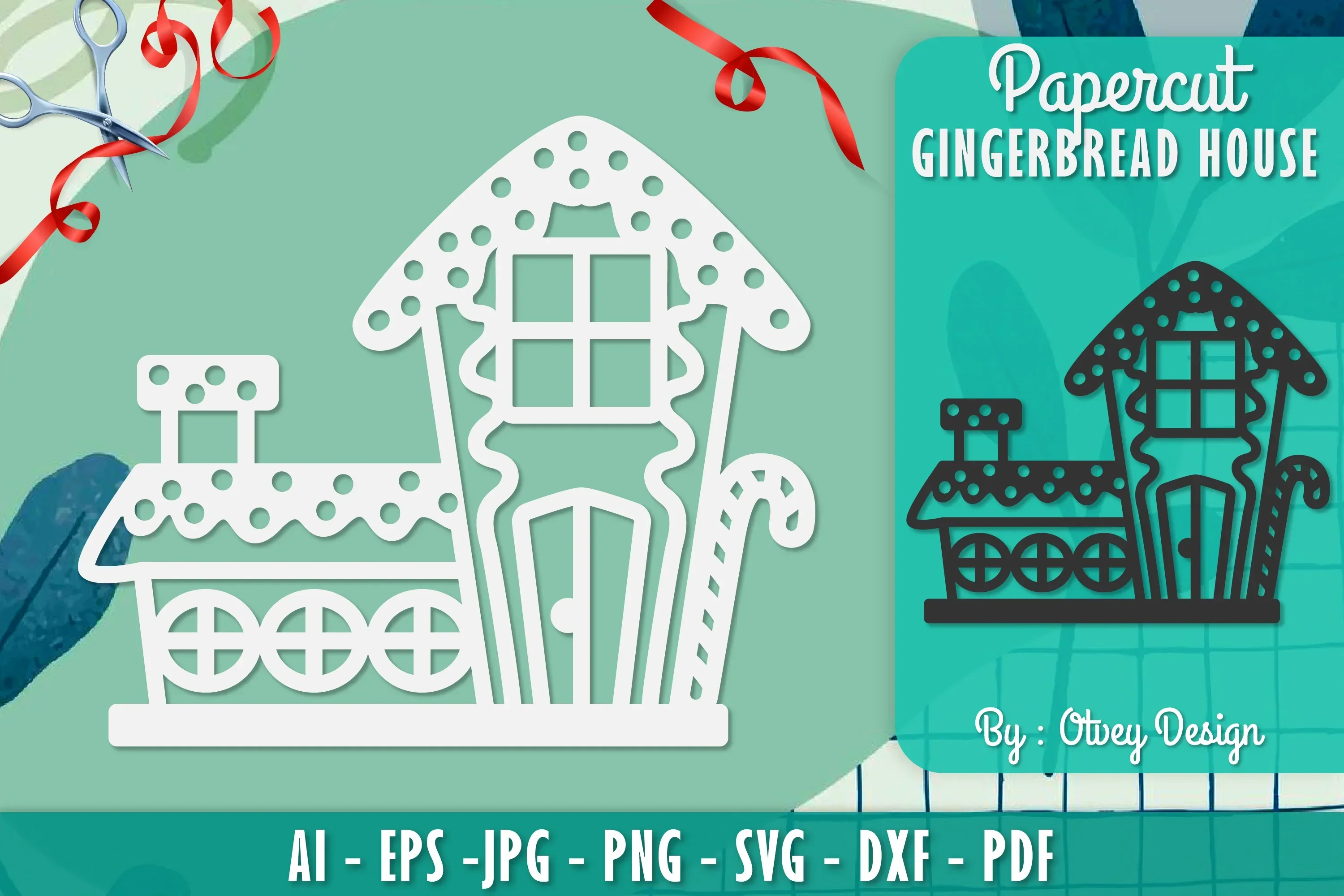 Gingerbread House Papercut SVG Bundle