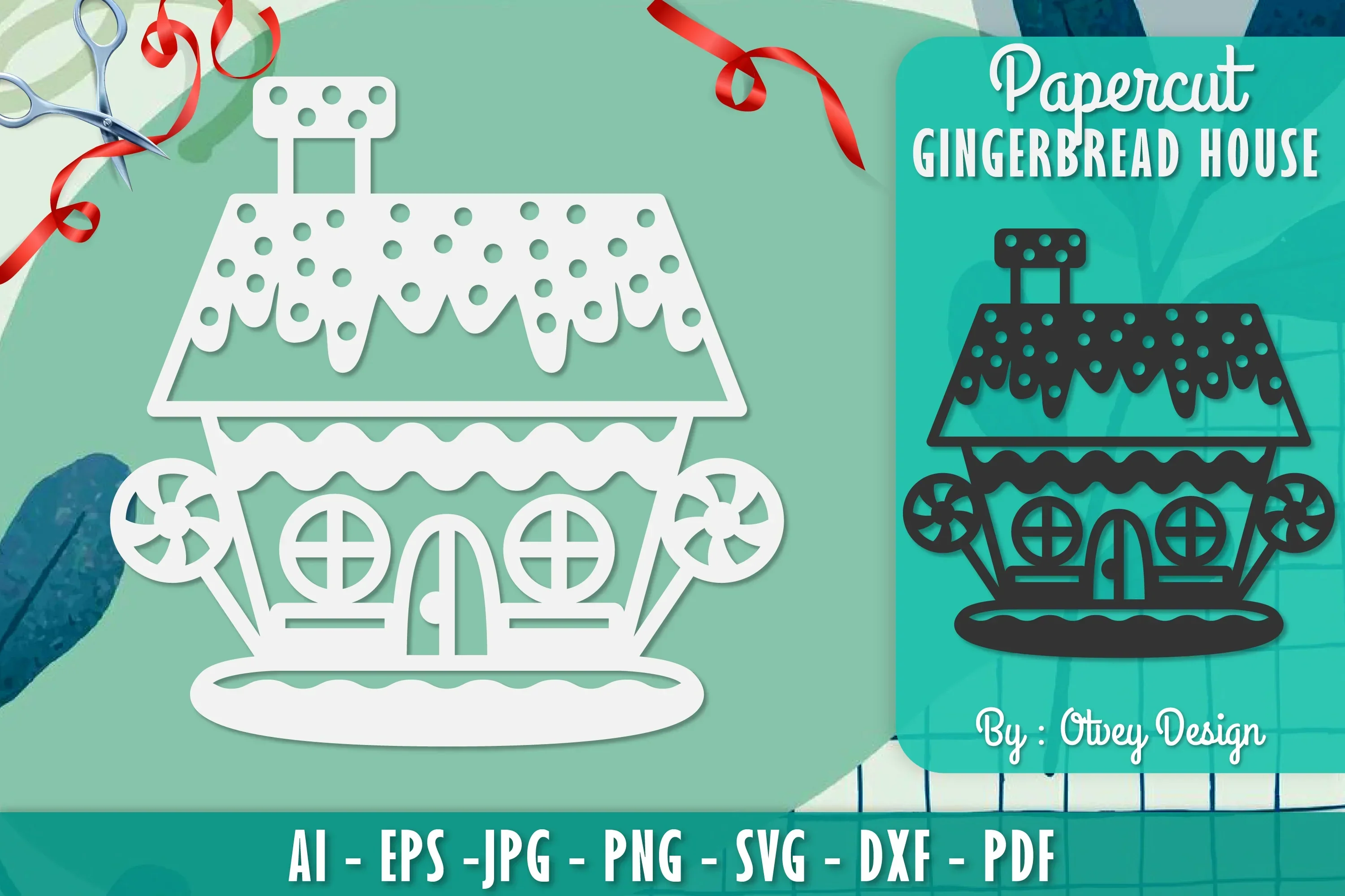 Gingerbread House Papercut SVG Bundle