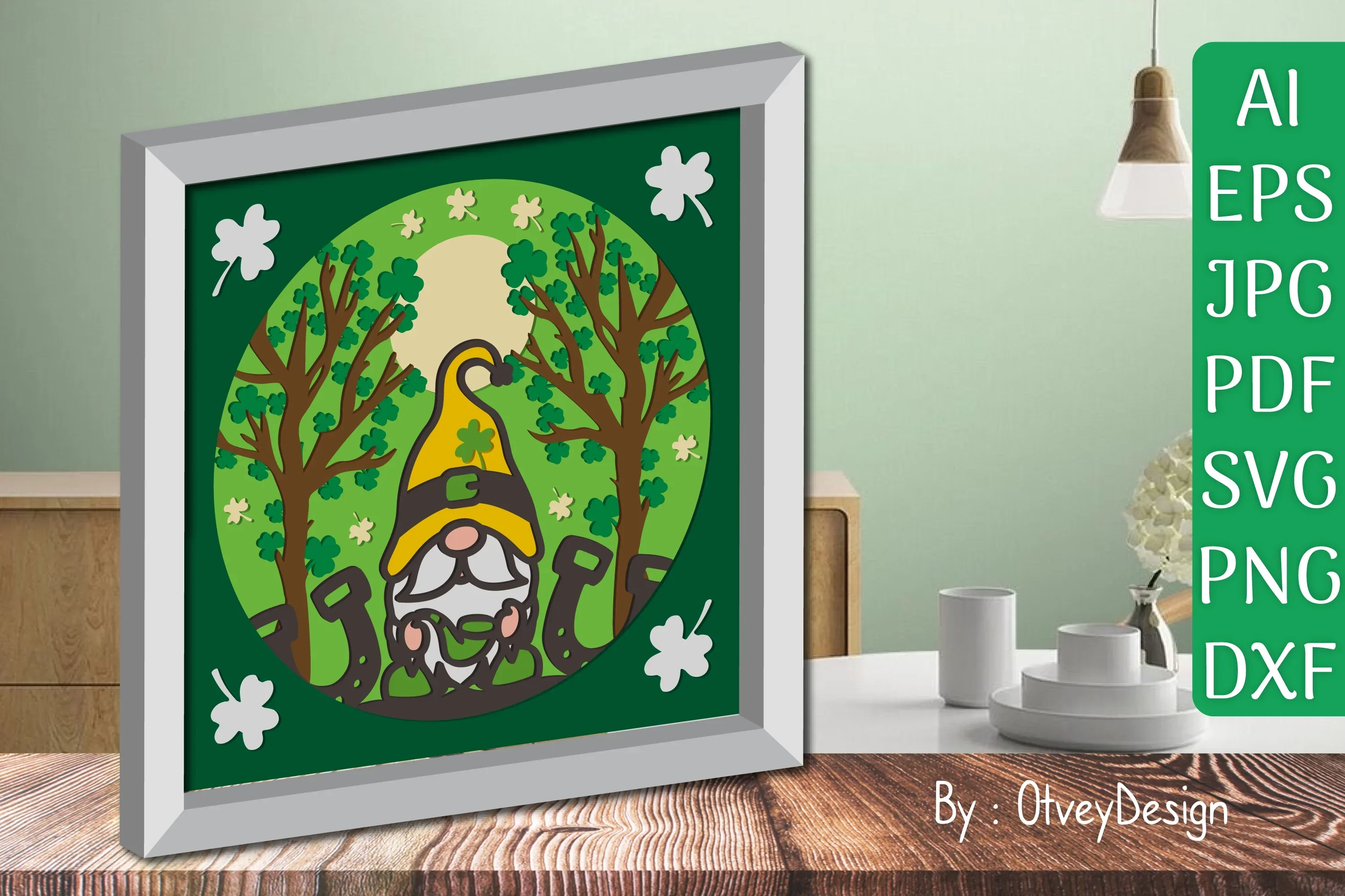 Gnome St. Patrick's Day Shadow Box SVG Bundle - Image 2