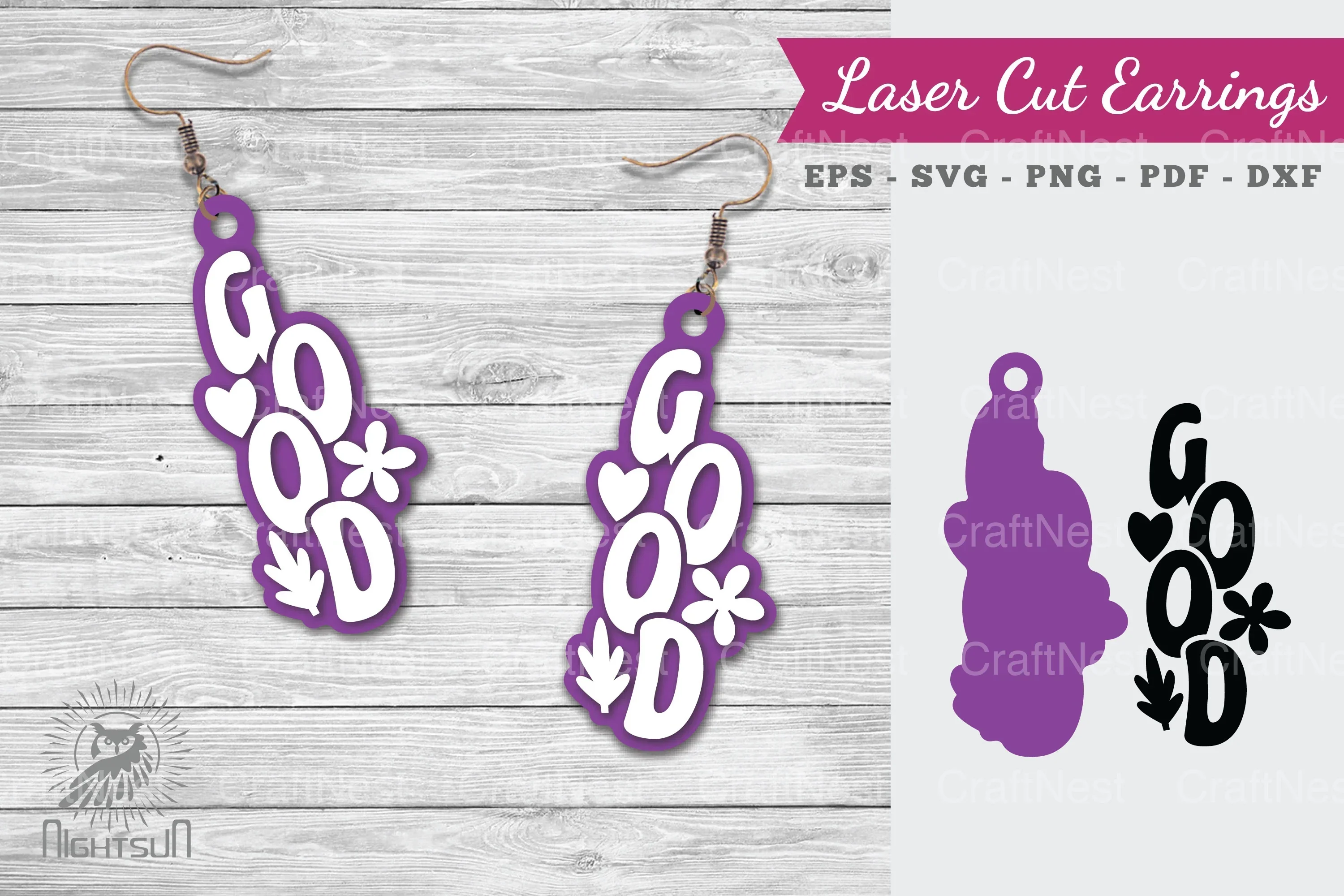 Good Lasercut Earrings SVG Bundle