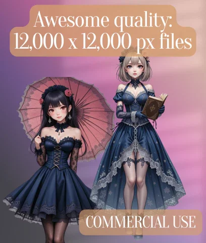 Gothic Lolita SVG Bundle - Image 5