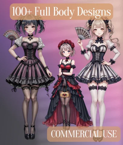 Gothic Lolita SVG Bundle - Image 7