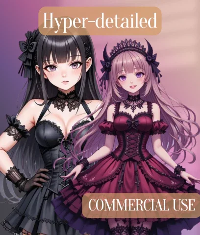 Gothic Lolita SVG Bundle - Image 8