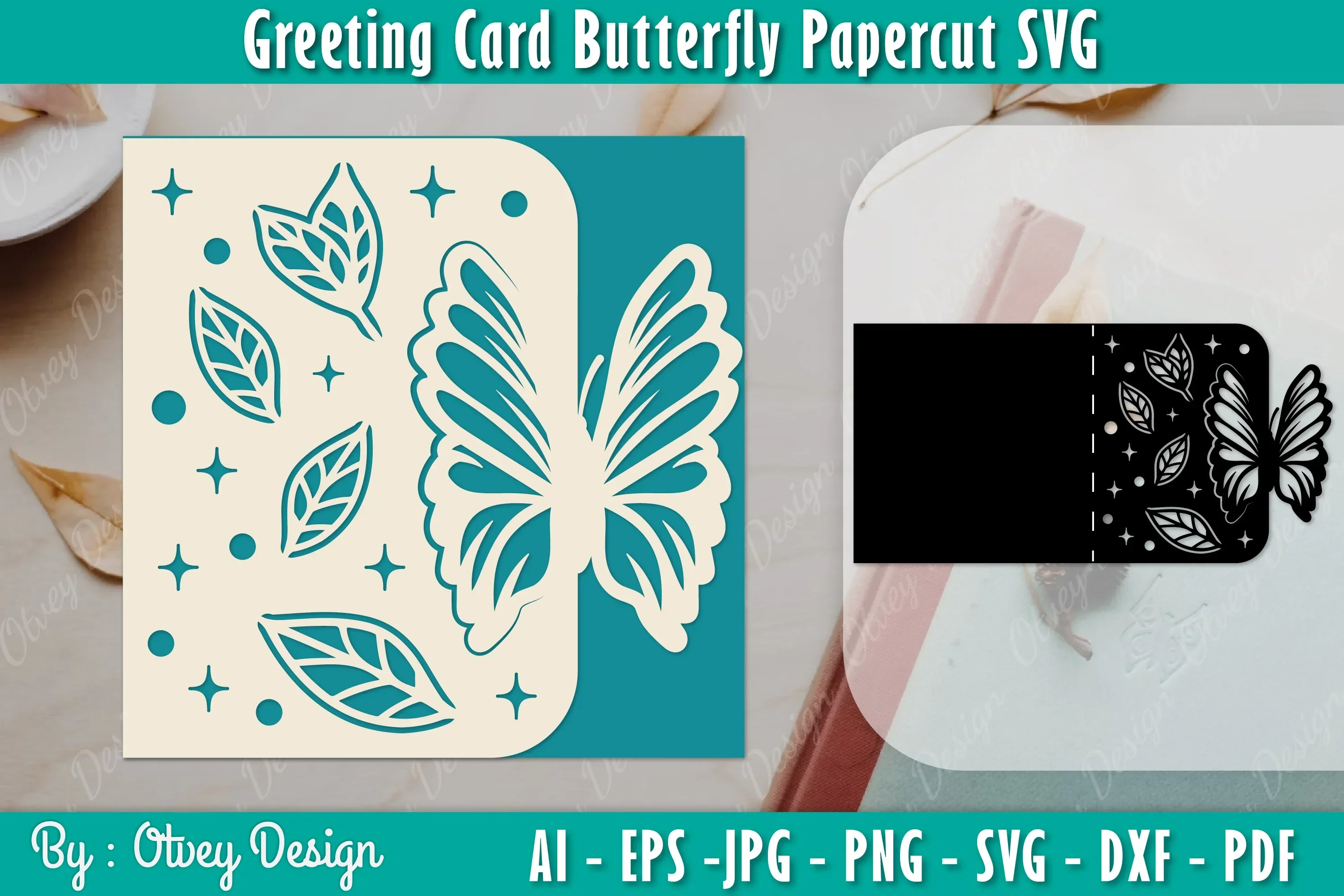 Greeting Card Butterfly Papercut SVG Bundle
