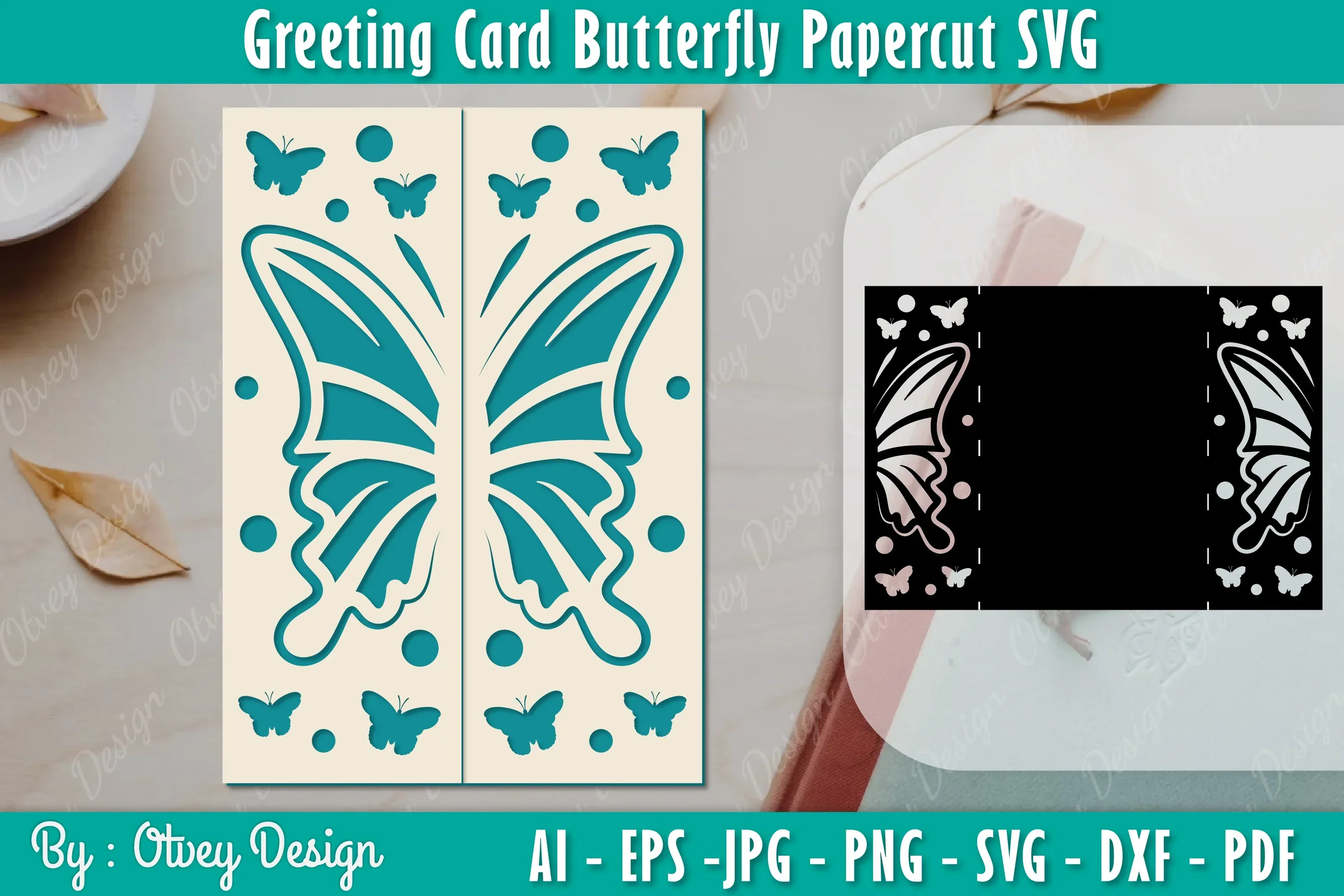 Greeting Card Butterfly SVG Bundle
