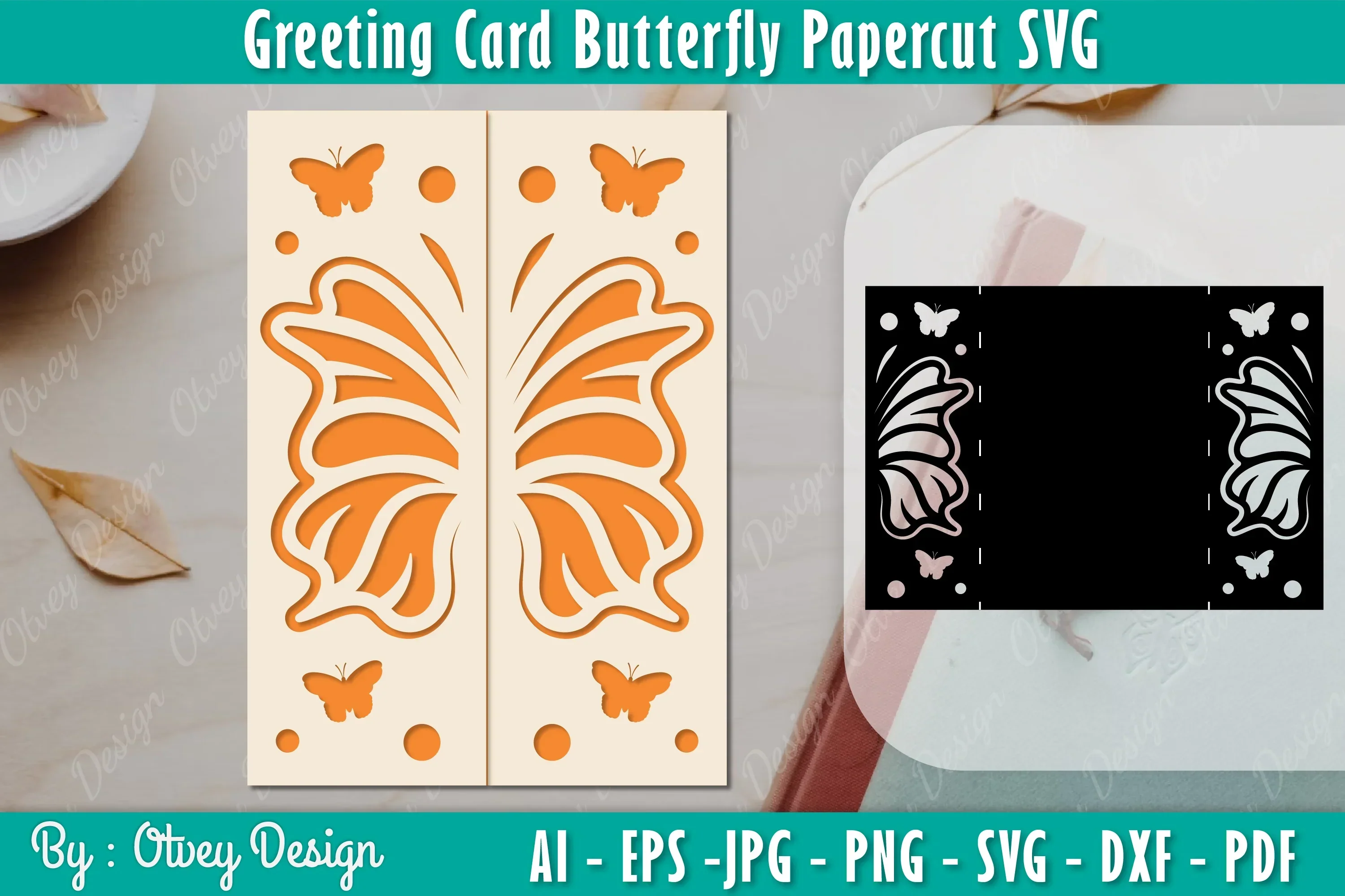 Greeting Card Butterfly SVG Bundle