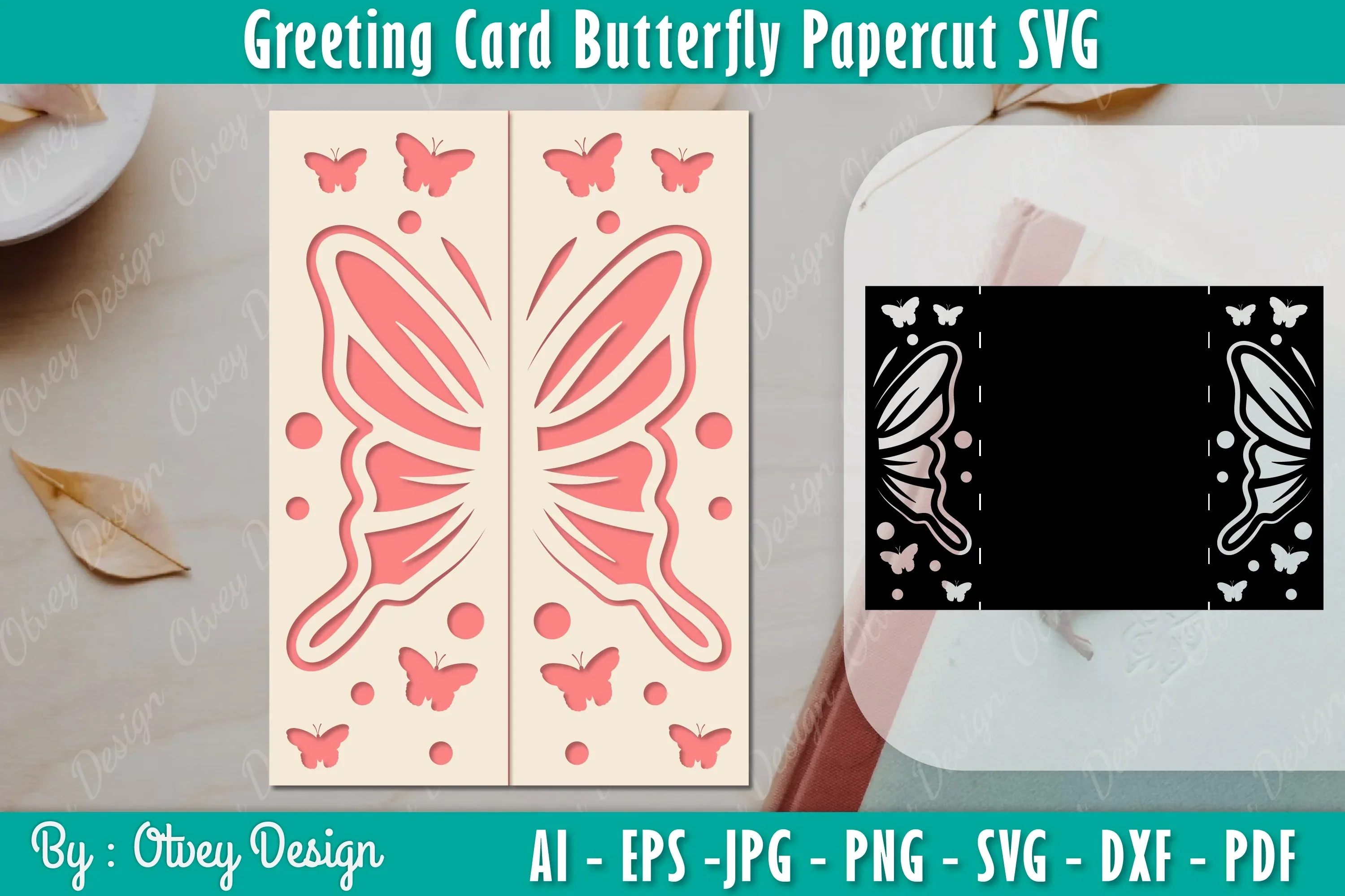 Greeting Card Butterfly SVG Bundle