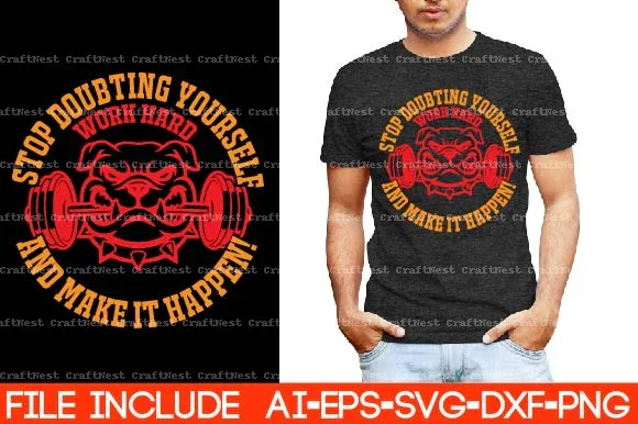 Gym T-Shirt SVG Bundle - Image 10