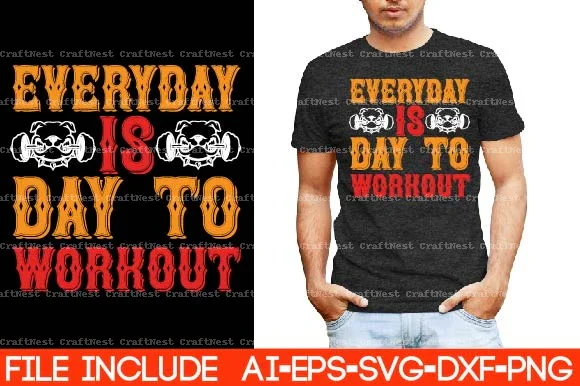 Gym T-Shirt SVG Bundle - Image 6