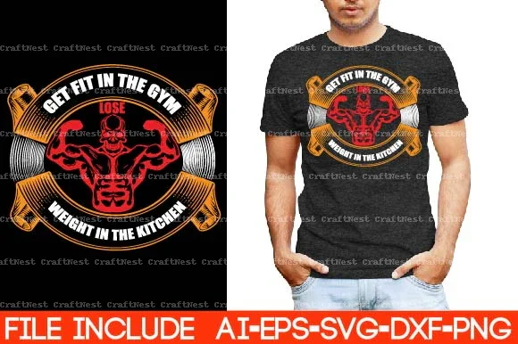 Gym T-Shirt SVG Bundle - Image 7