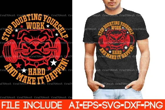 Gym T-Shirt SVG Bundle - Image 9