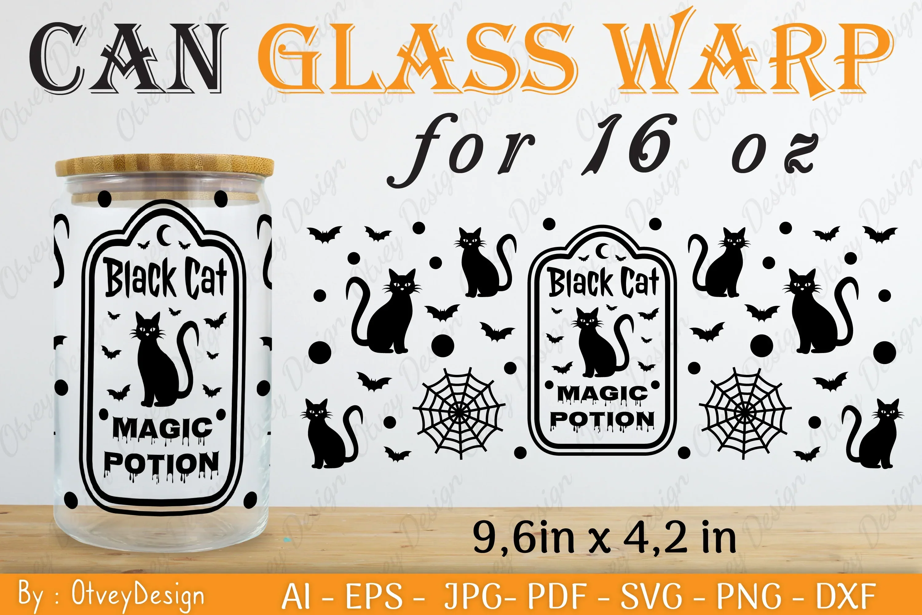 Halloween 16 oz Can Glass Wrap SVG Bundle