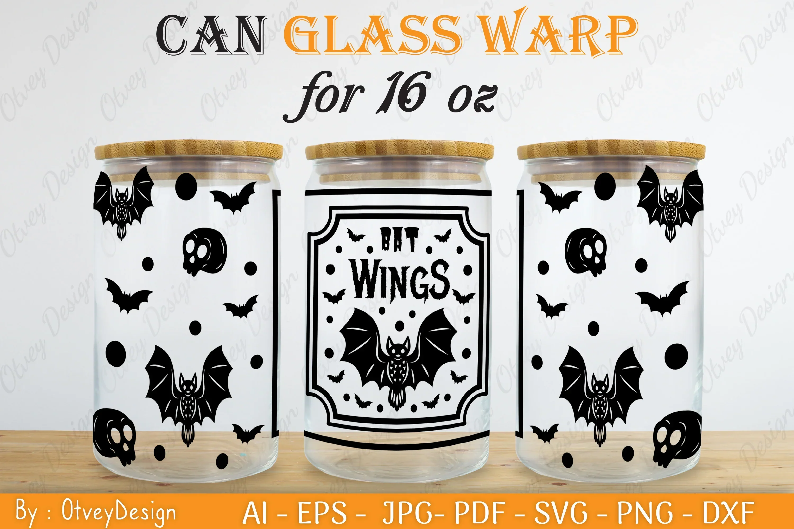 Halloween 16 oz Can Glass Wrap SVG Bundle - Image 2