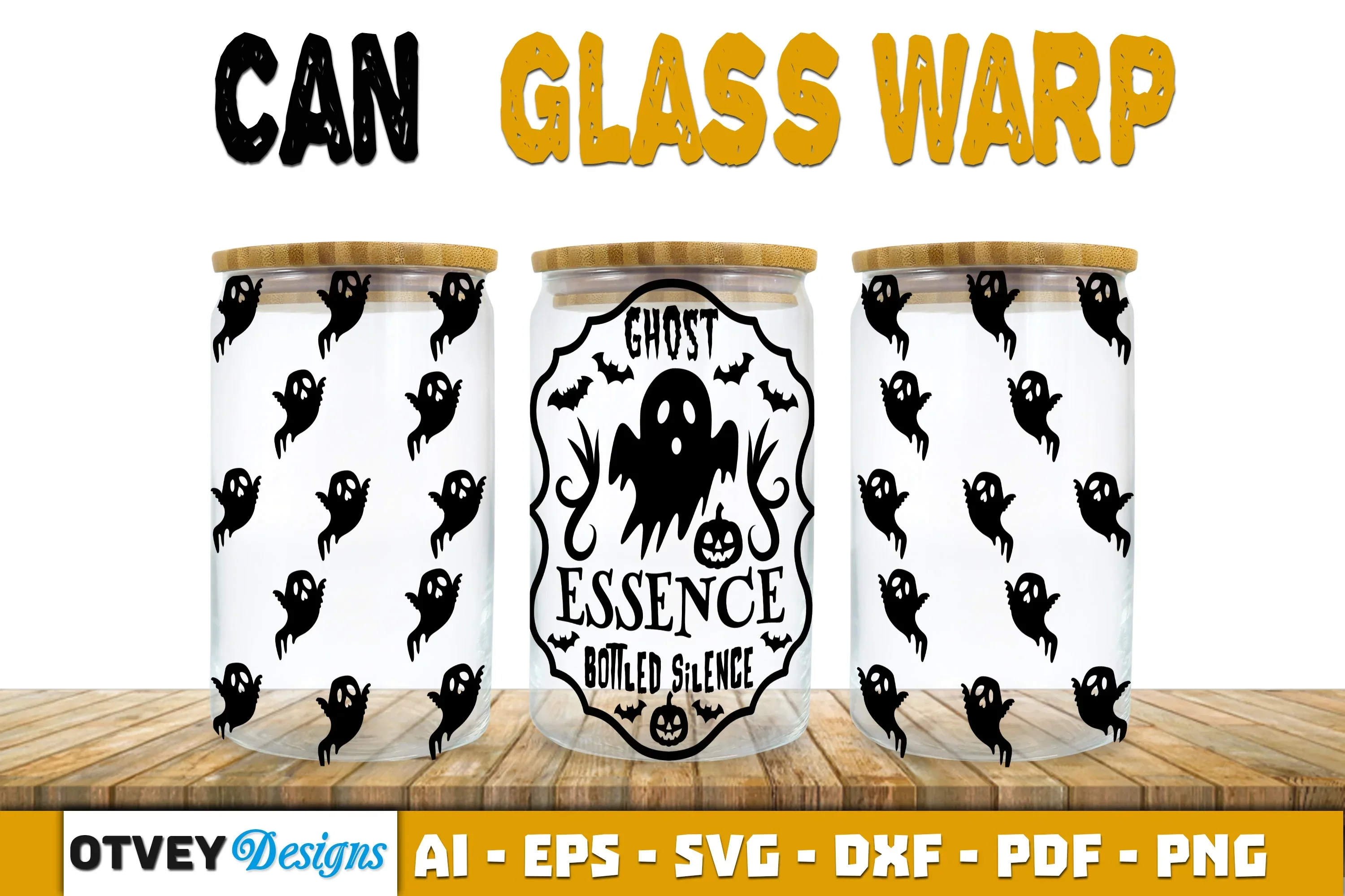 Halloween 16 oz Can Glass Wrap SVG Bundle - Image 2