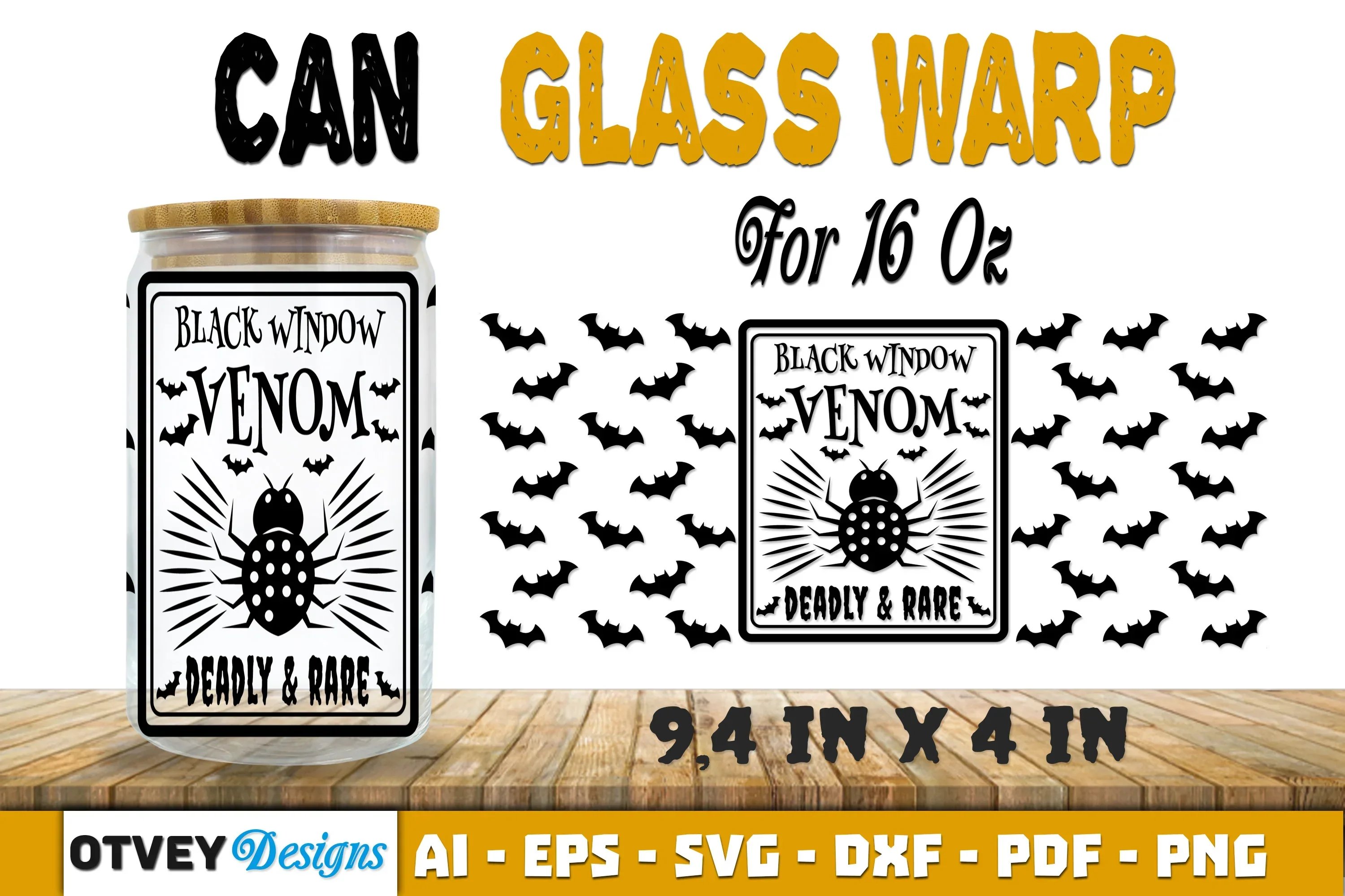 Halloween 16 oz Can Glass Wrap SVG Bundle