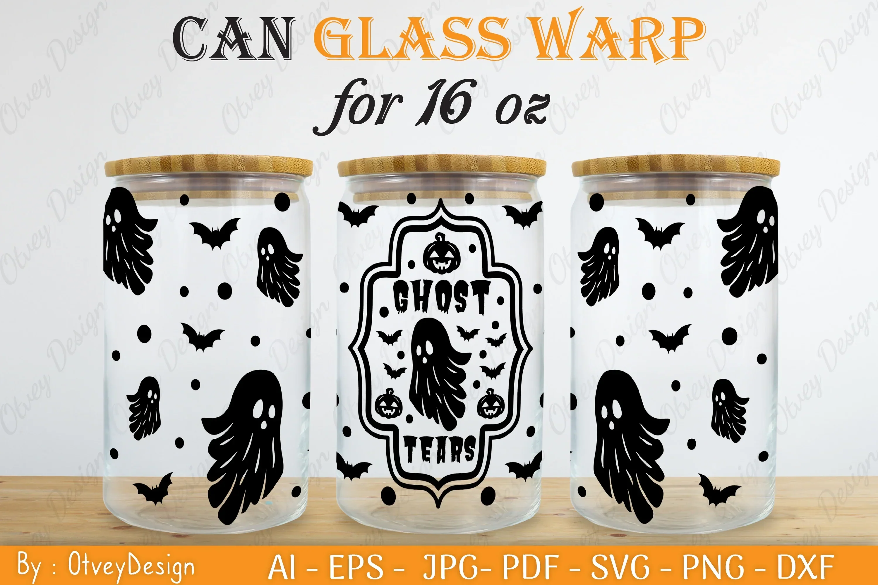 Halloween 16 oz Can Glass Wrap SVG Bundle - Image 2