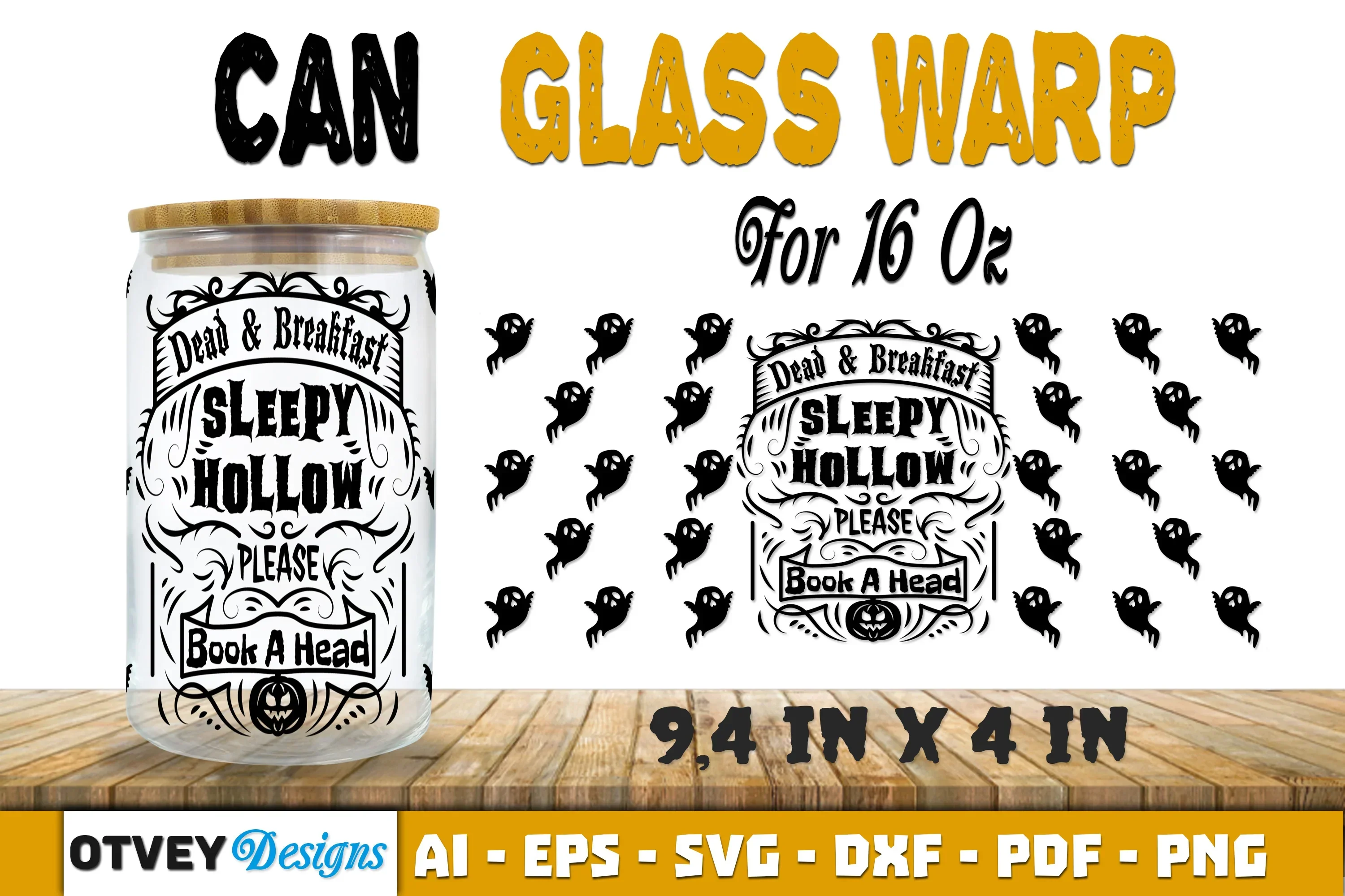 Halloween 16 oz Can Glass Wrap SVG Bundle11