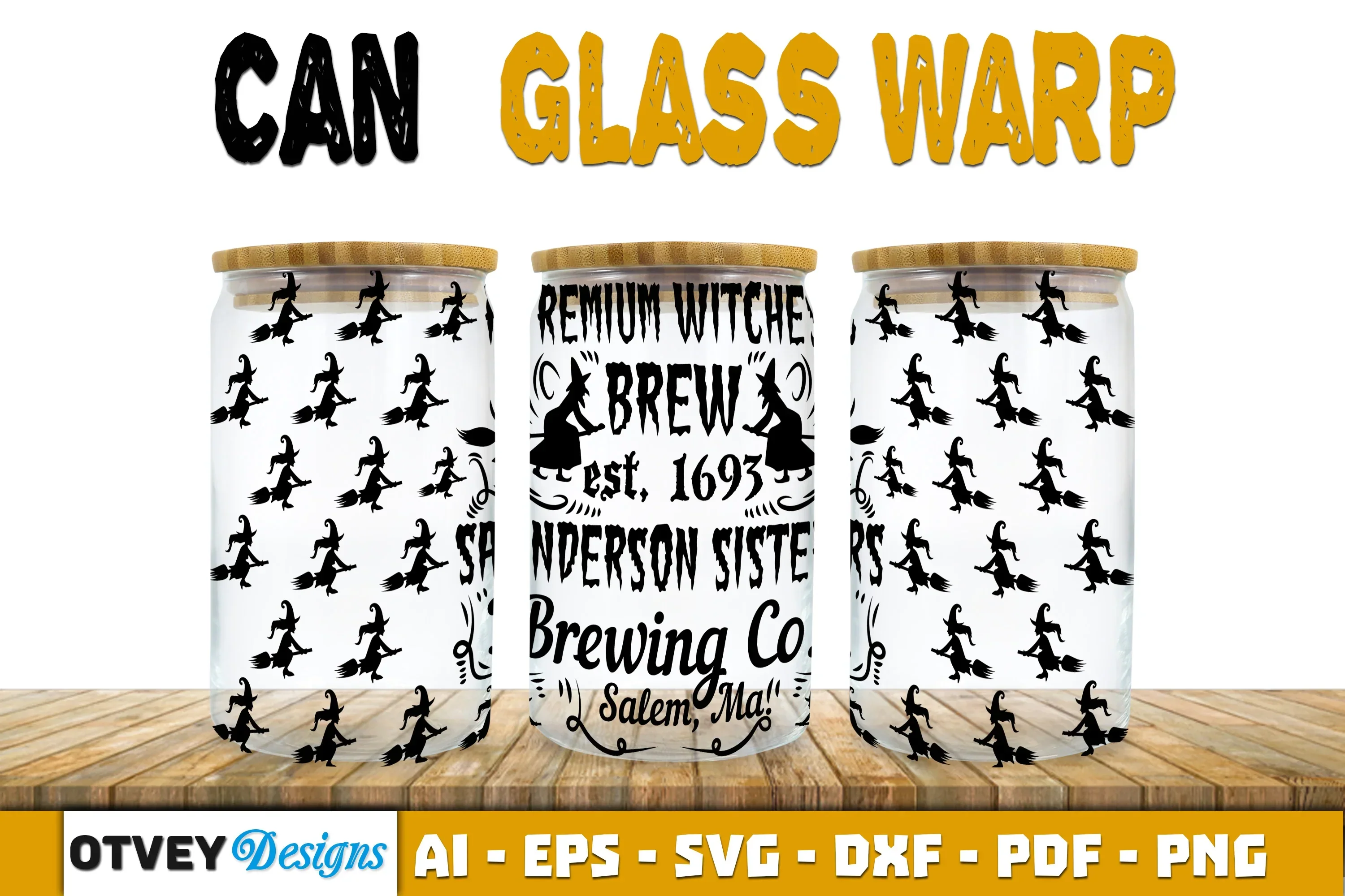 Halloween 16 oz Can Glass Wrap SVG Bundle111 - Image 2