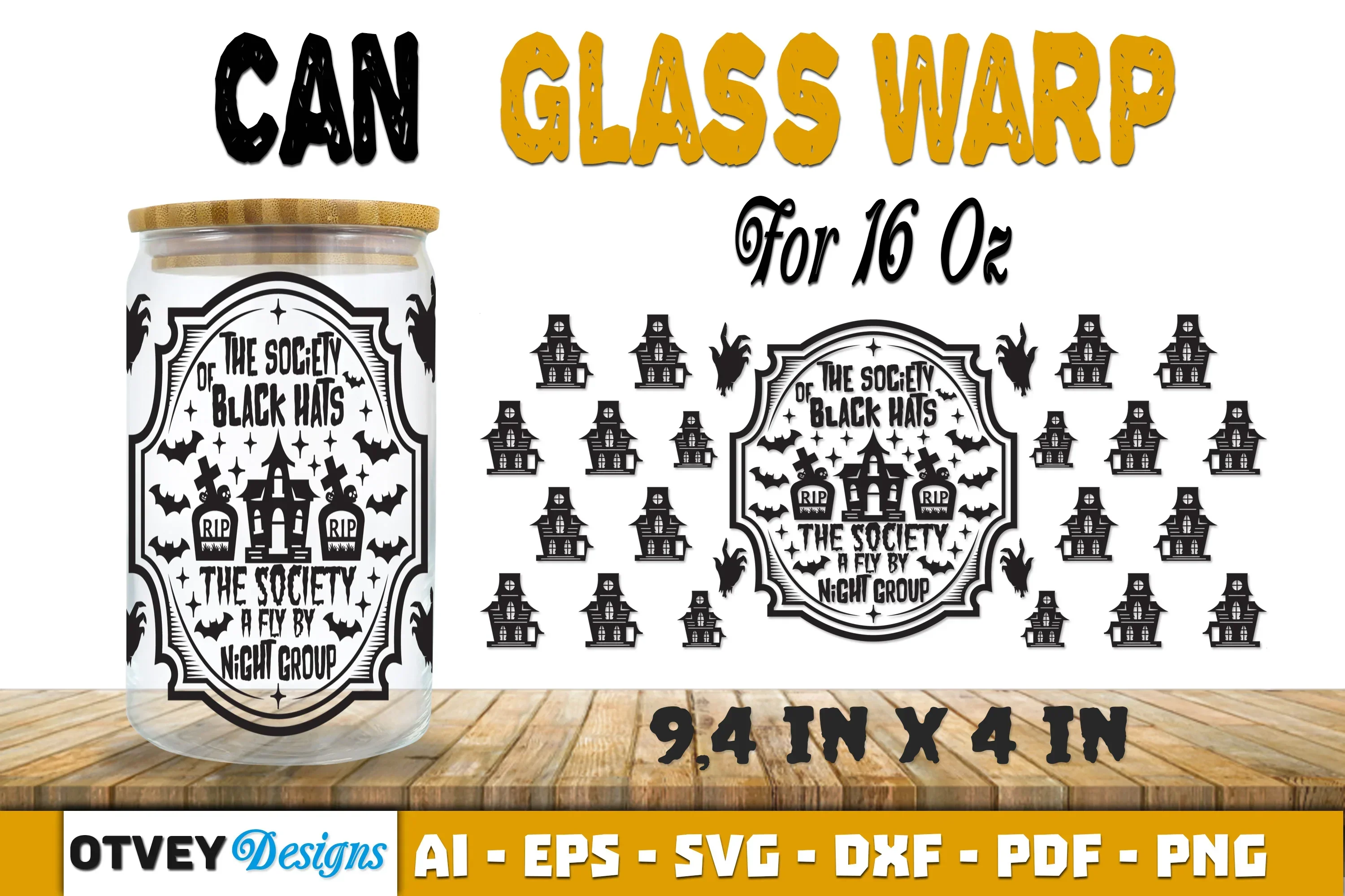 Halloween 16 oz Can Glass Wrap SVG Bundle181