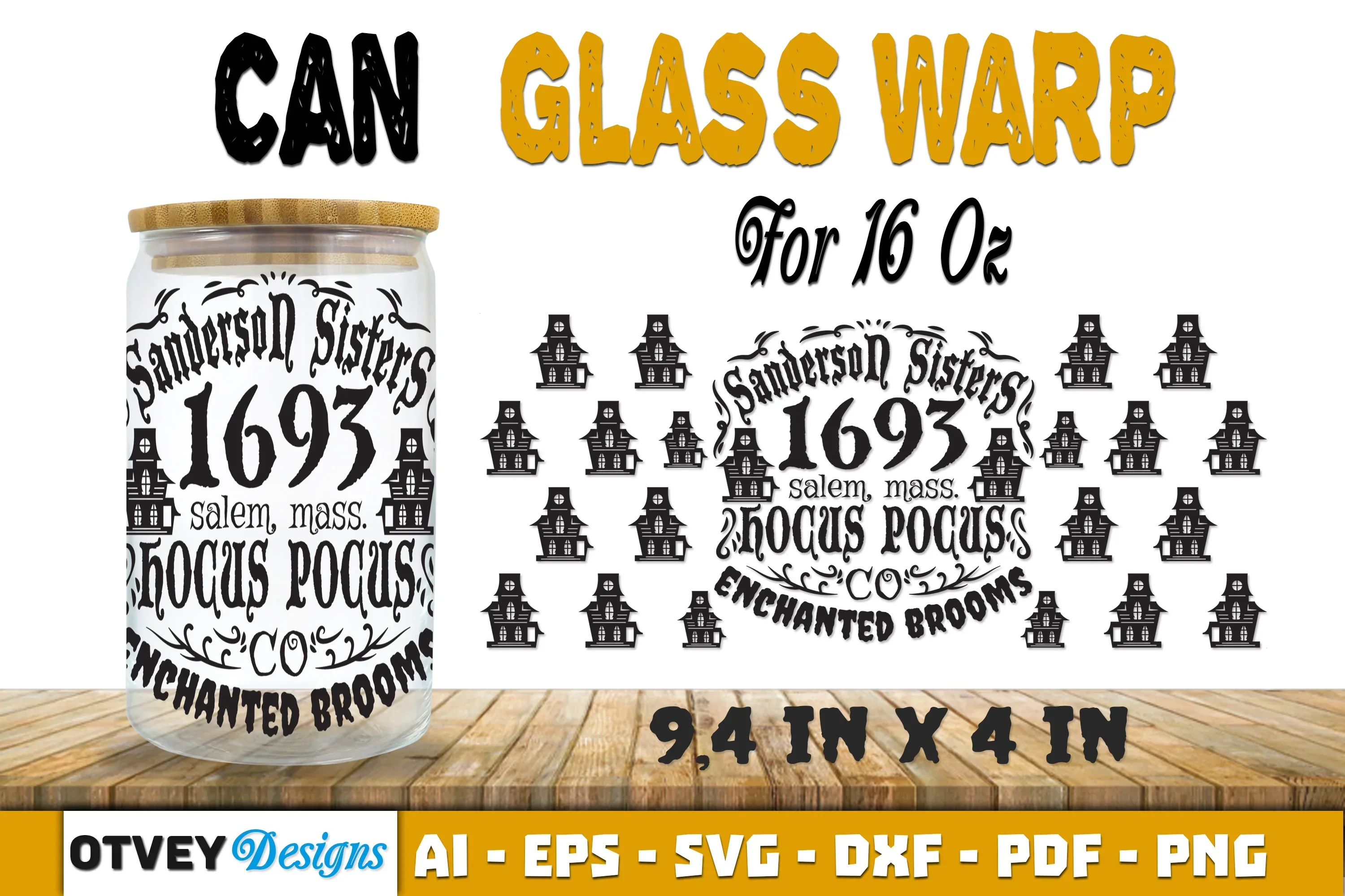 Halloween 16 oz Can Glass Wrap SVG Bundle77