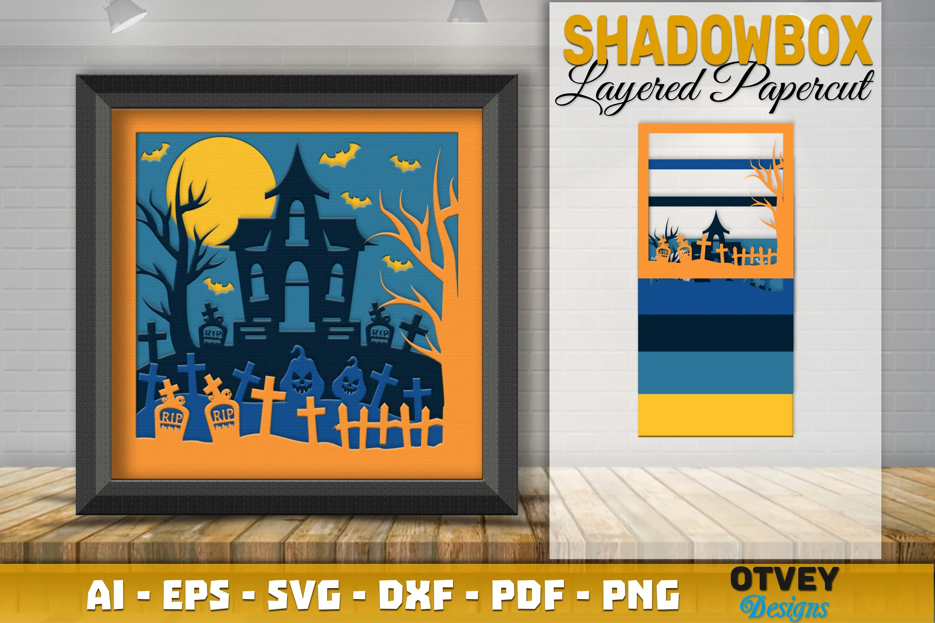 Halloween 3D Shadow Box SVG Bundle - Image 3