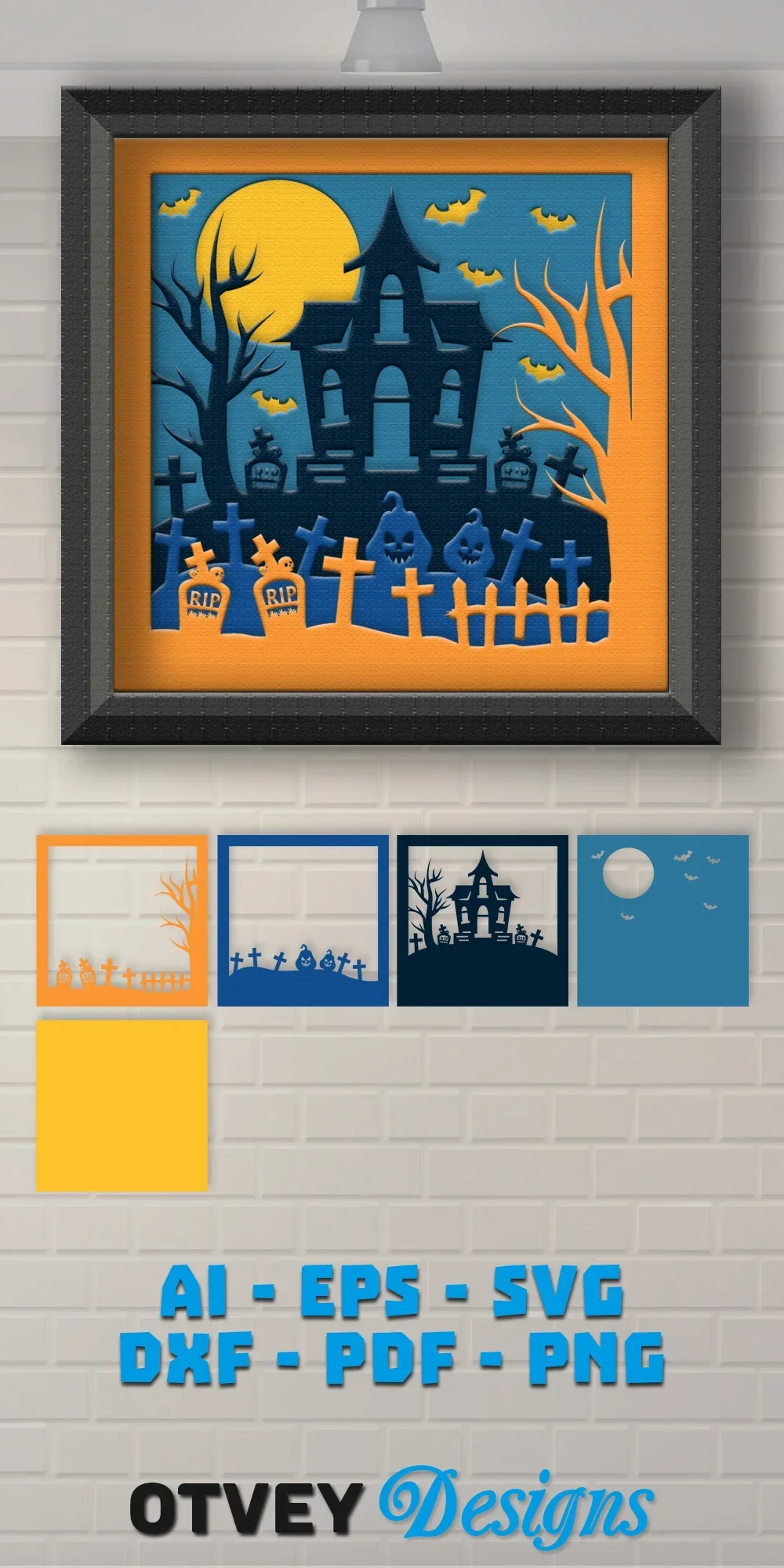 Halloween 3D Shadow Box SVG Bundle - Image 4