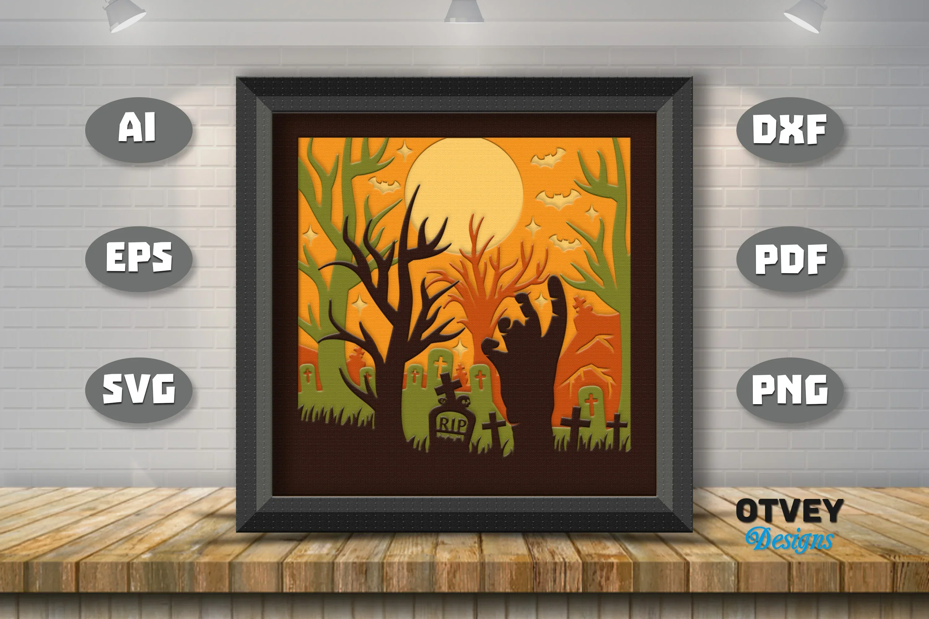 Halloween 3D Shadow Box SVG Bundle - Image 3
