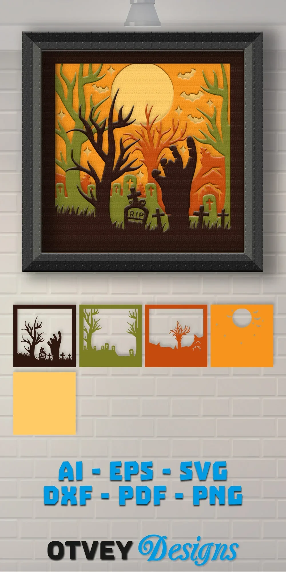 Halloween 3D Shadow Box SVG Bundle - Image 4
